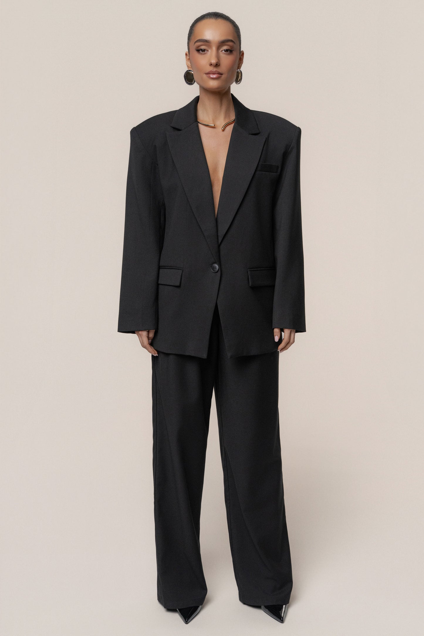 Black Refined Moments Trouser JLUXLABEL