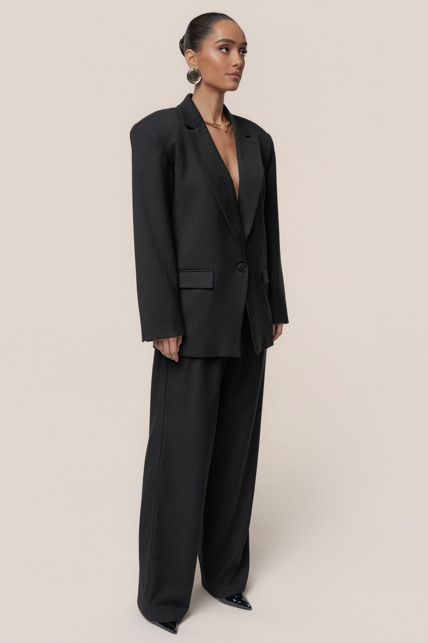 Black Refined Moments Trouser JLUXLABEL