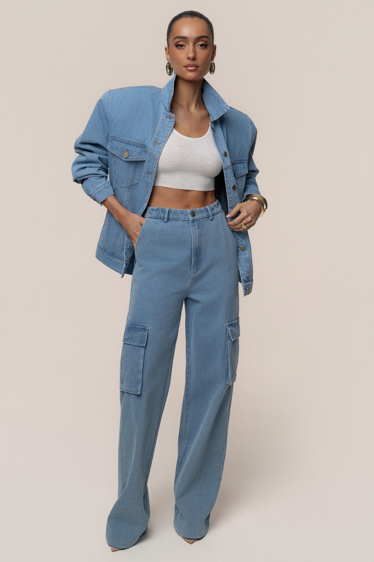 Medium Wash Next Phase Denim Jacket NEWFASHIONEDGE