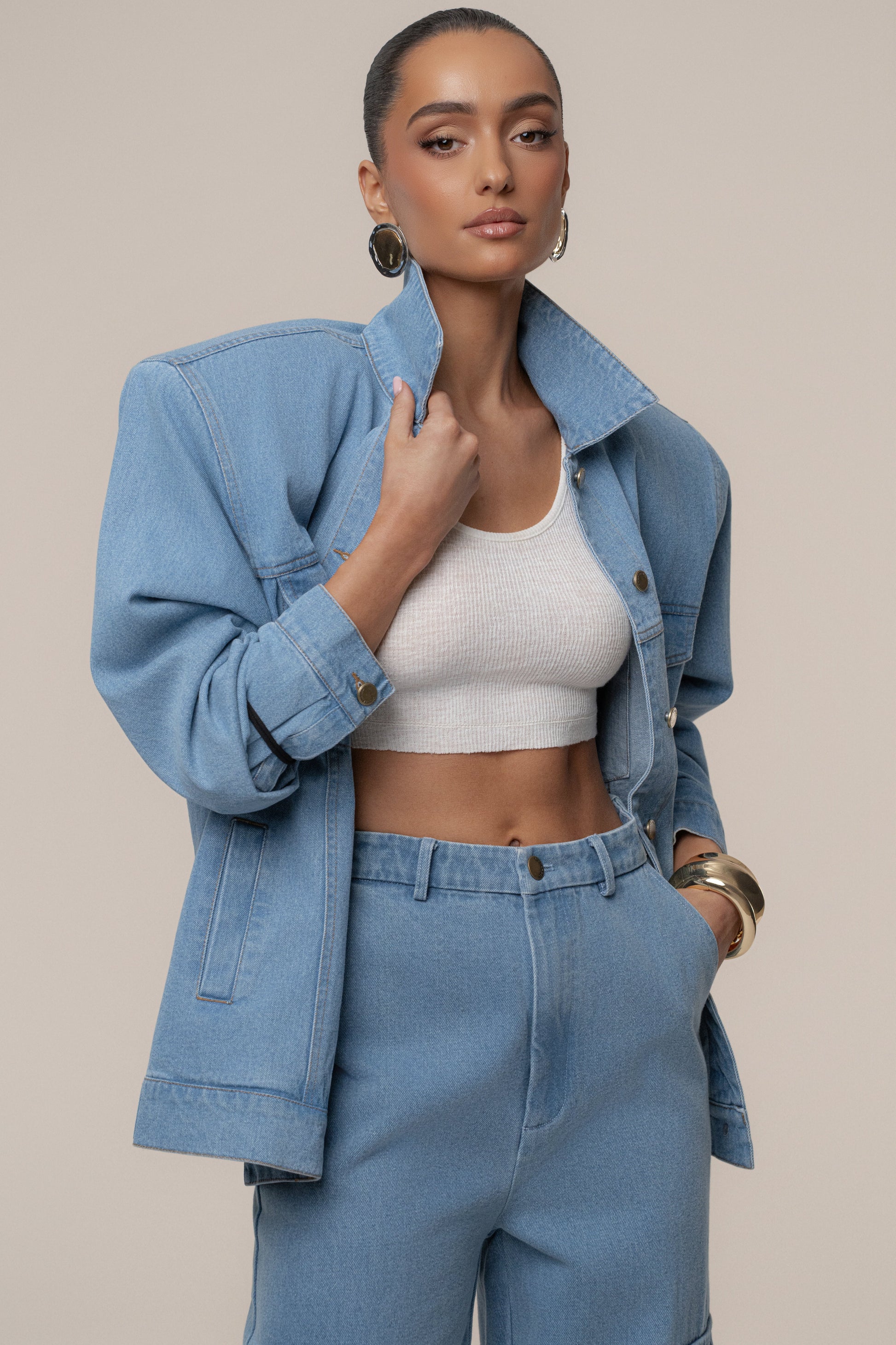 Medium Wash Next Phase Denim Jacket NEWFASHIONEDGE