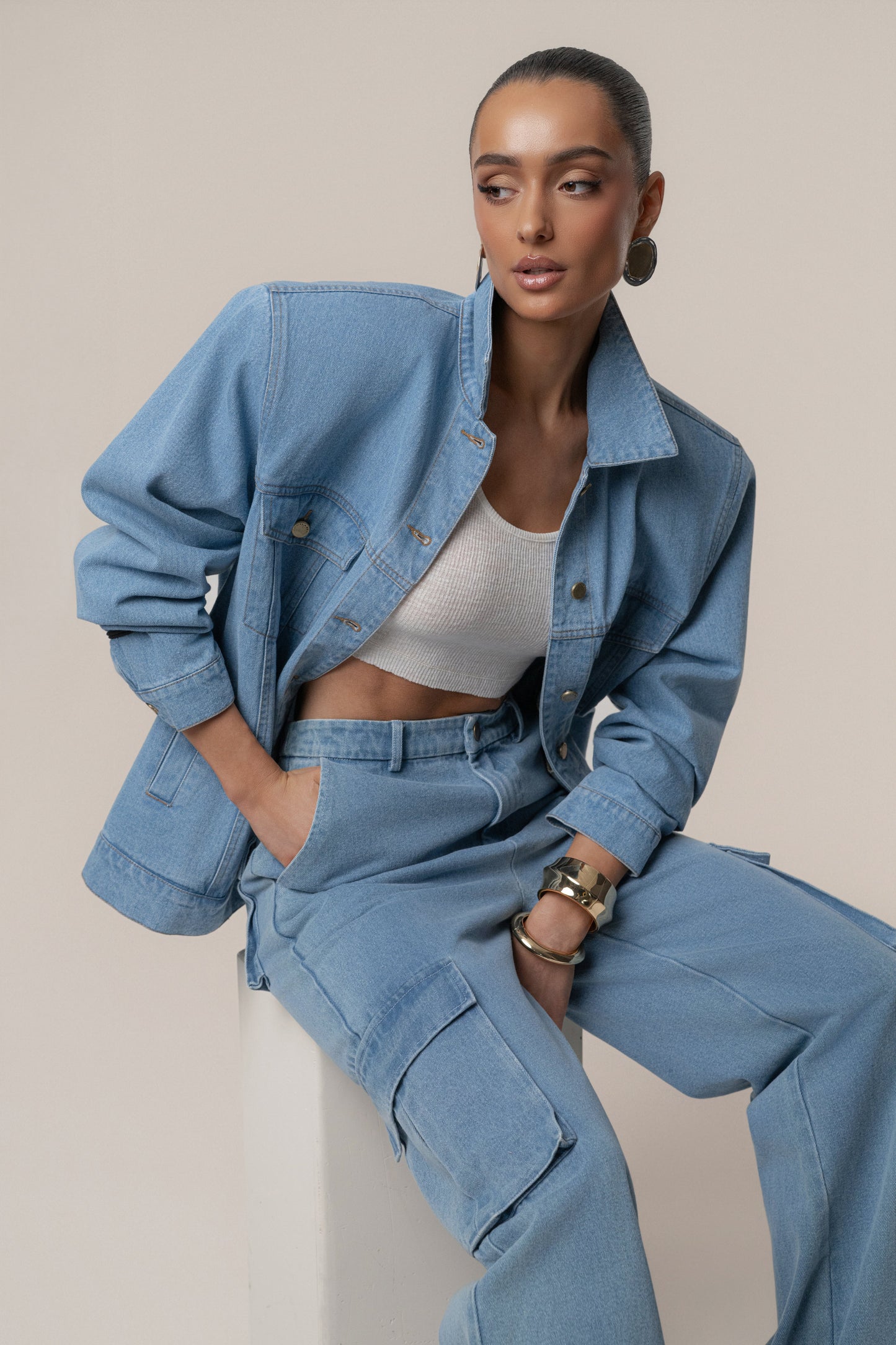 Medium Wash Next Phase Denim Jacket NEWFASHIONEDGE