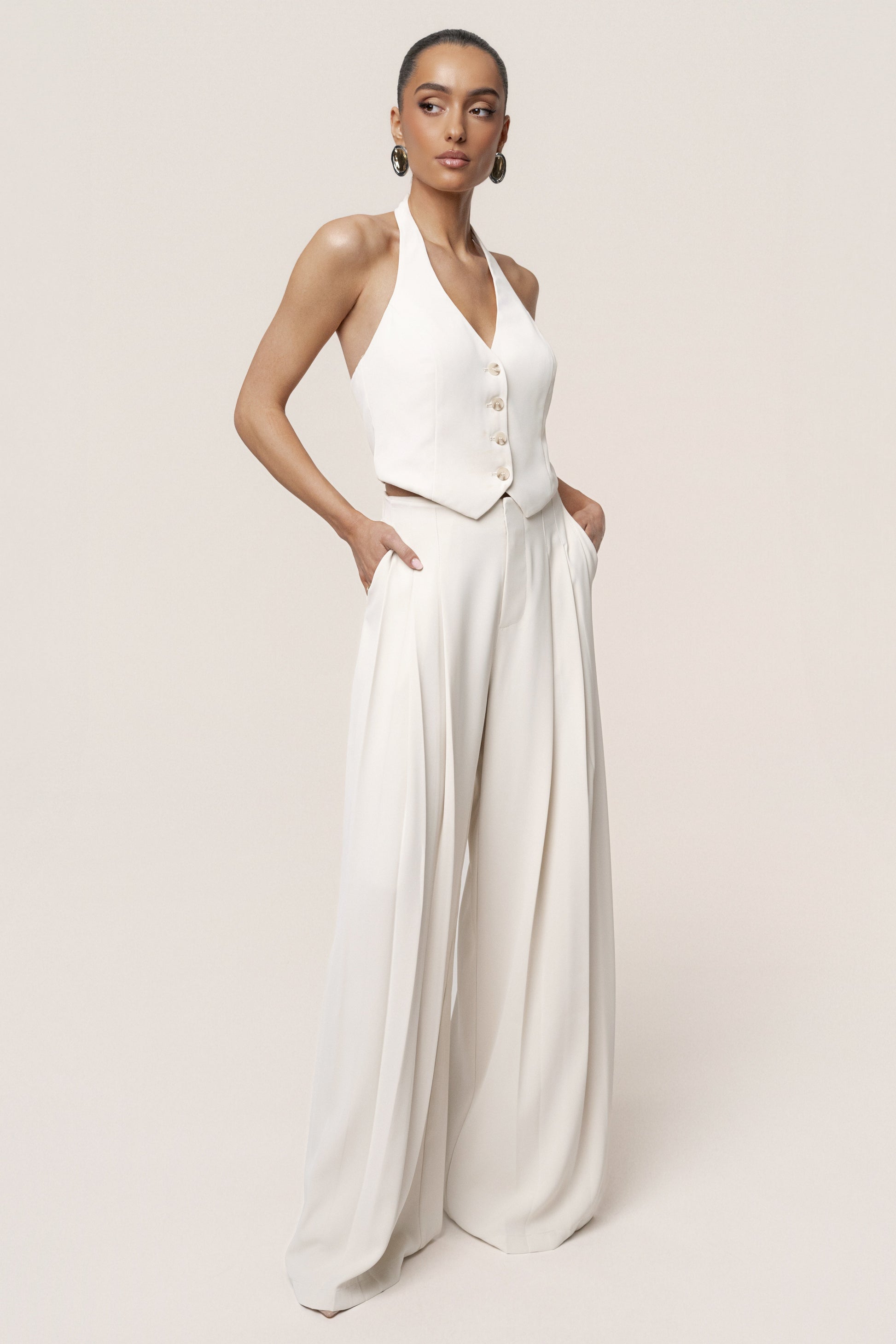 Ivory Signature Elegance Vest JLUXLABEL