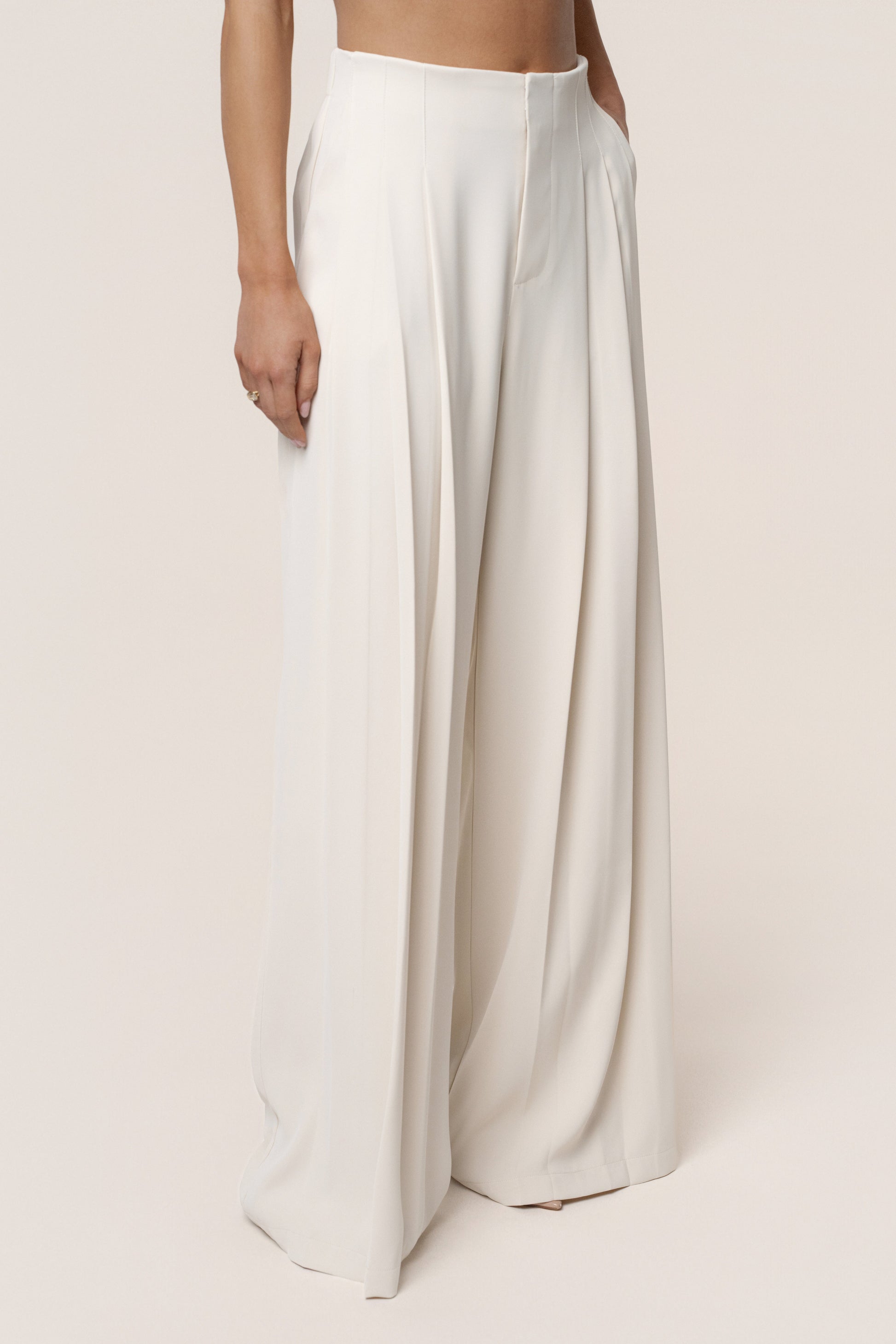 Ivory Signature Elegance Trousers JLUXLABEL