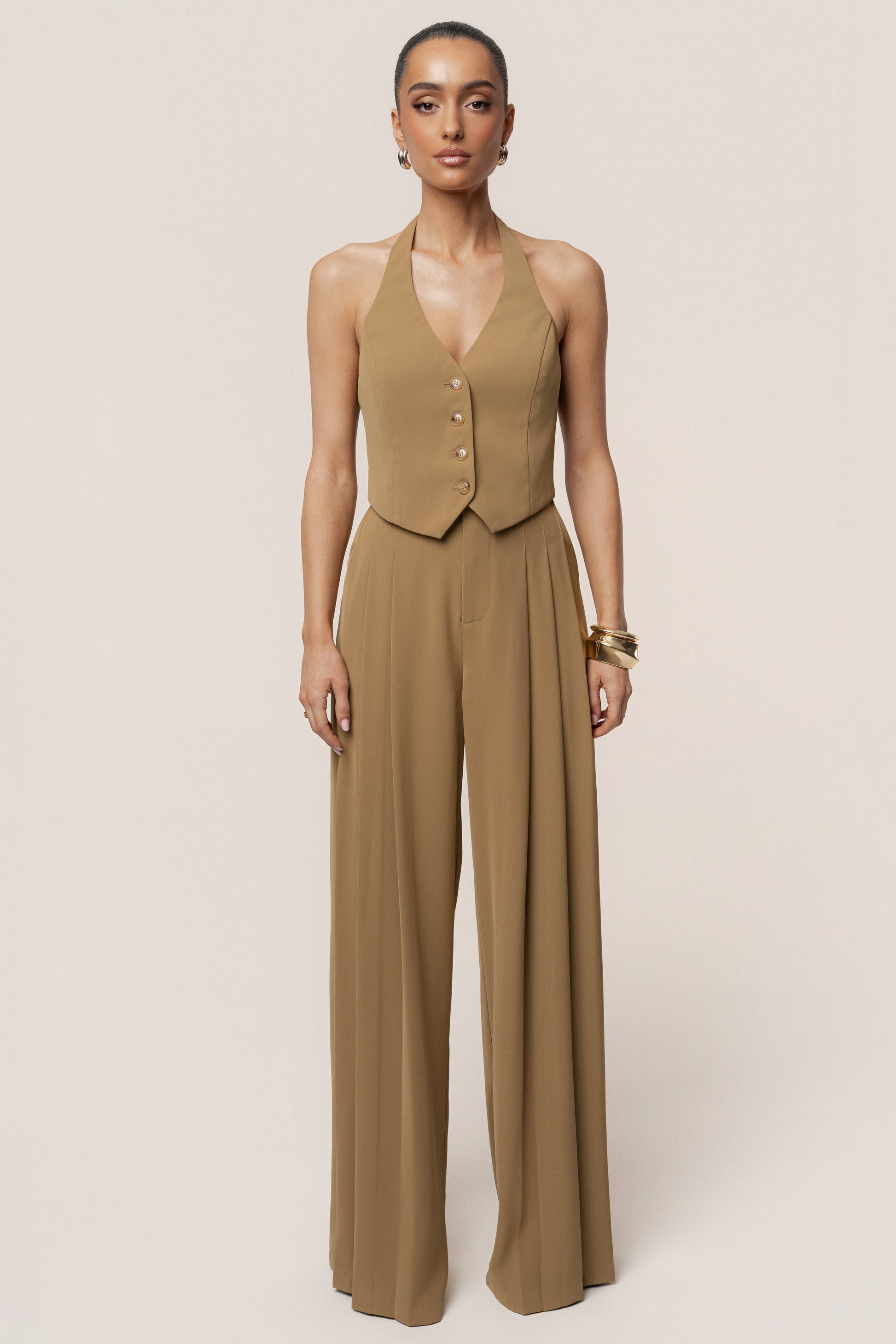 Olive Signature Elegance Trousers JLUXLABEL