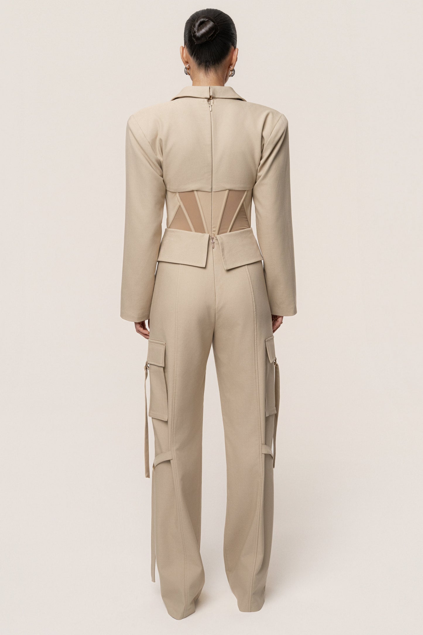 Stone Downtown Blazer Bodysuit JLUXLABEL