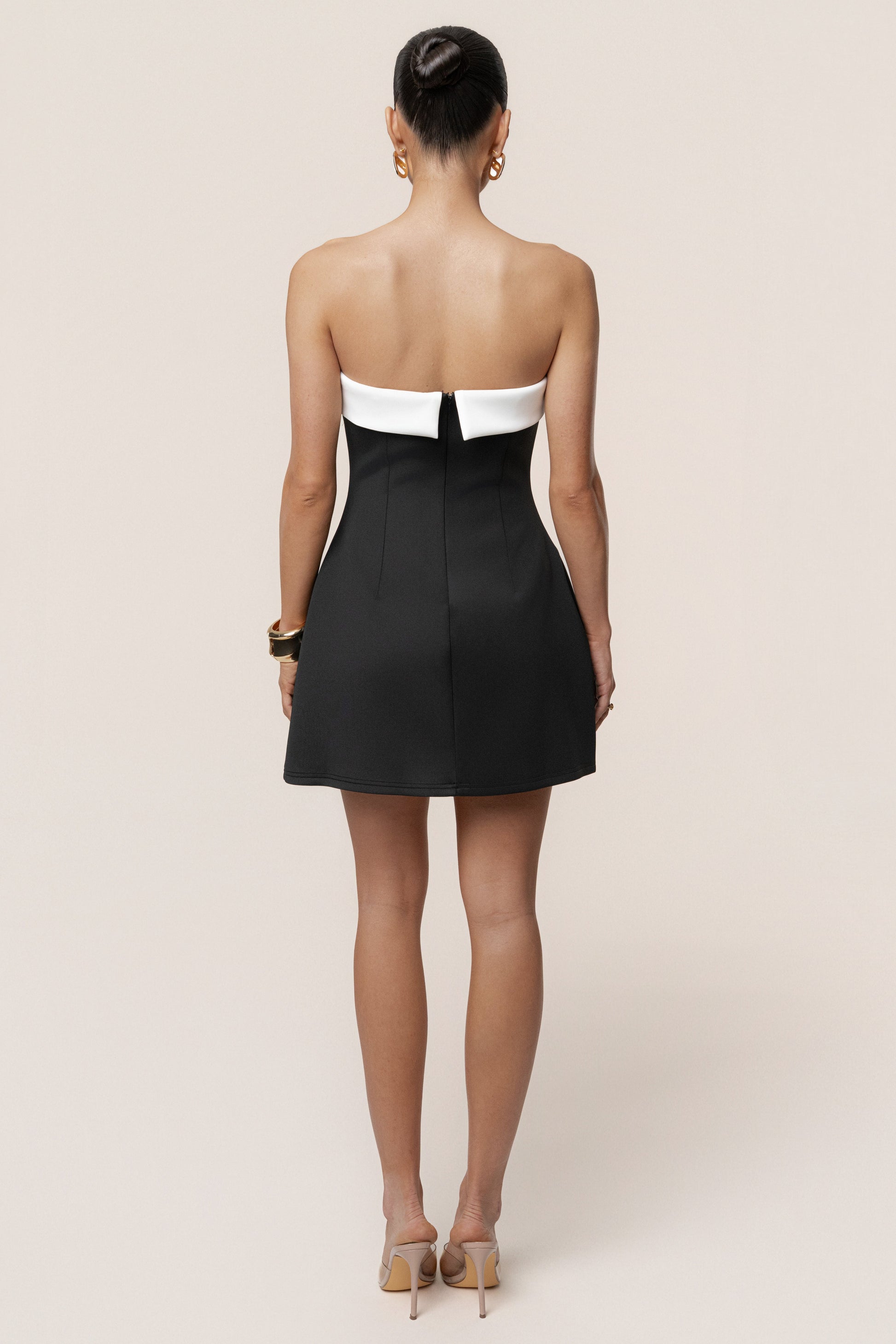 Black Midnight Toast Mini Dress JLUXLABEL
