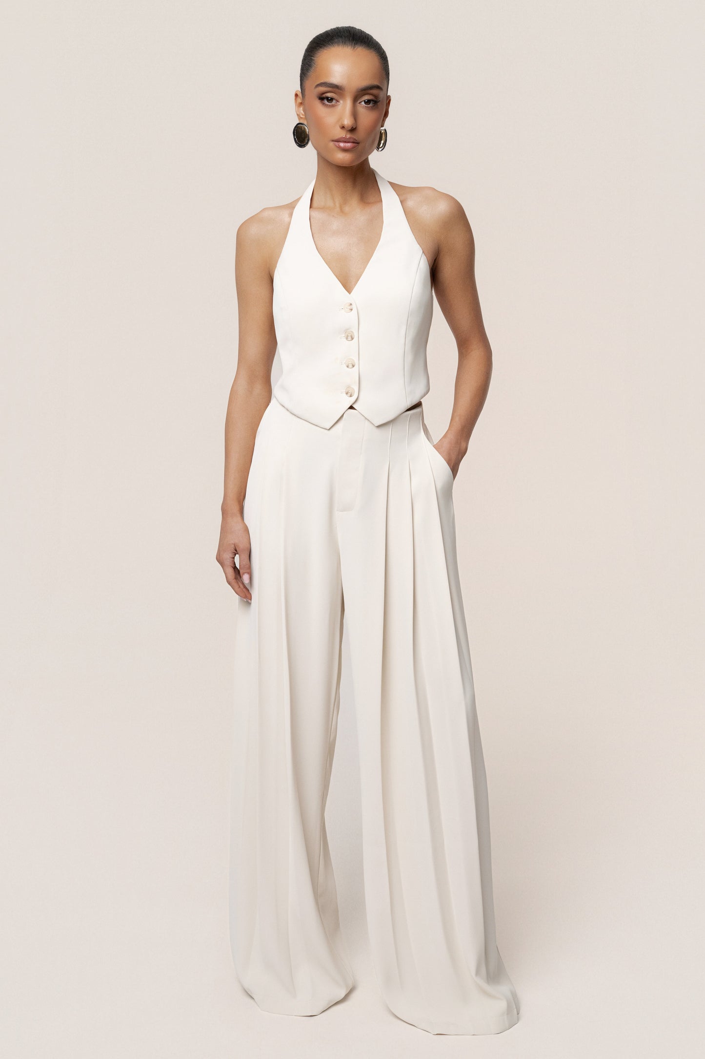 Ivory Signature Elegance Trousers JLUXLABEL