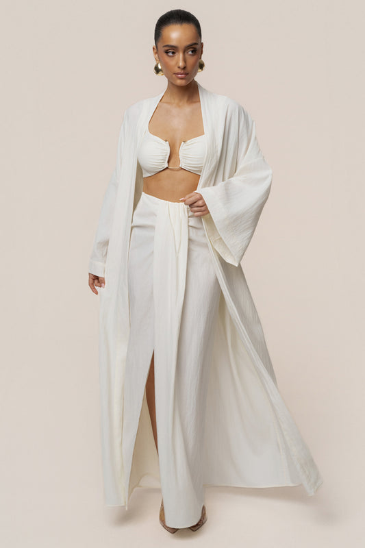 Ivory Desert Oasis Duster JLUXLABEL