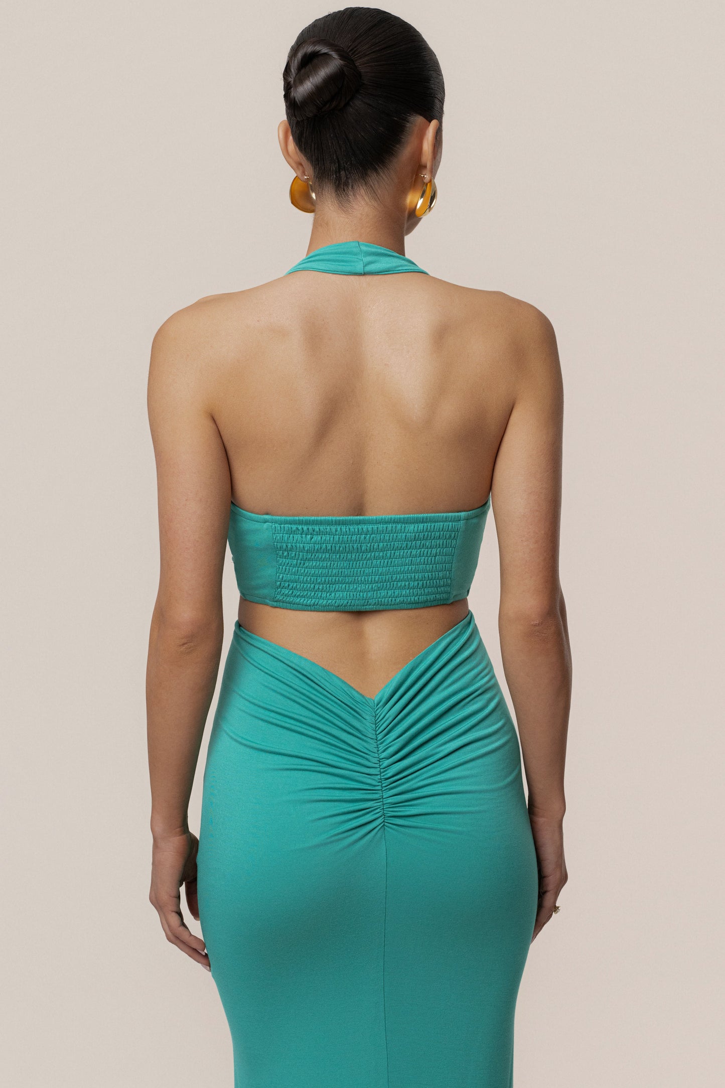 Teal Grand Evening Maxi Dress JLUXLABEL