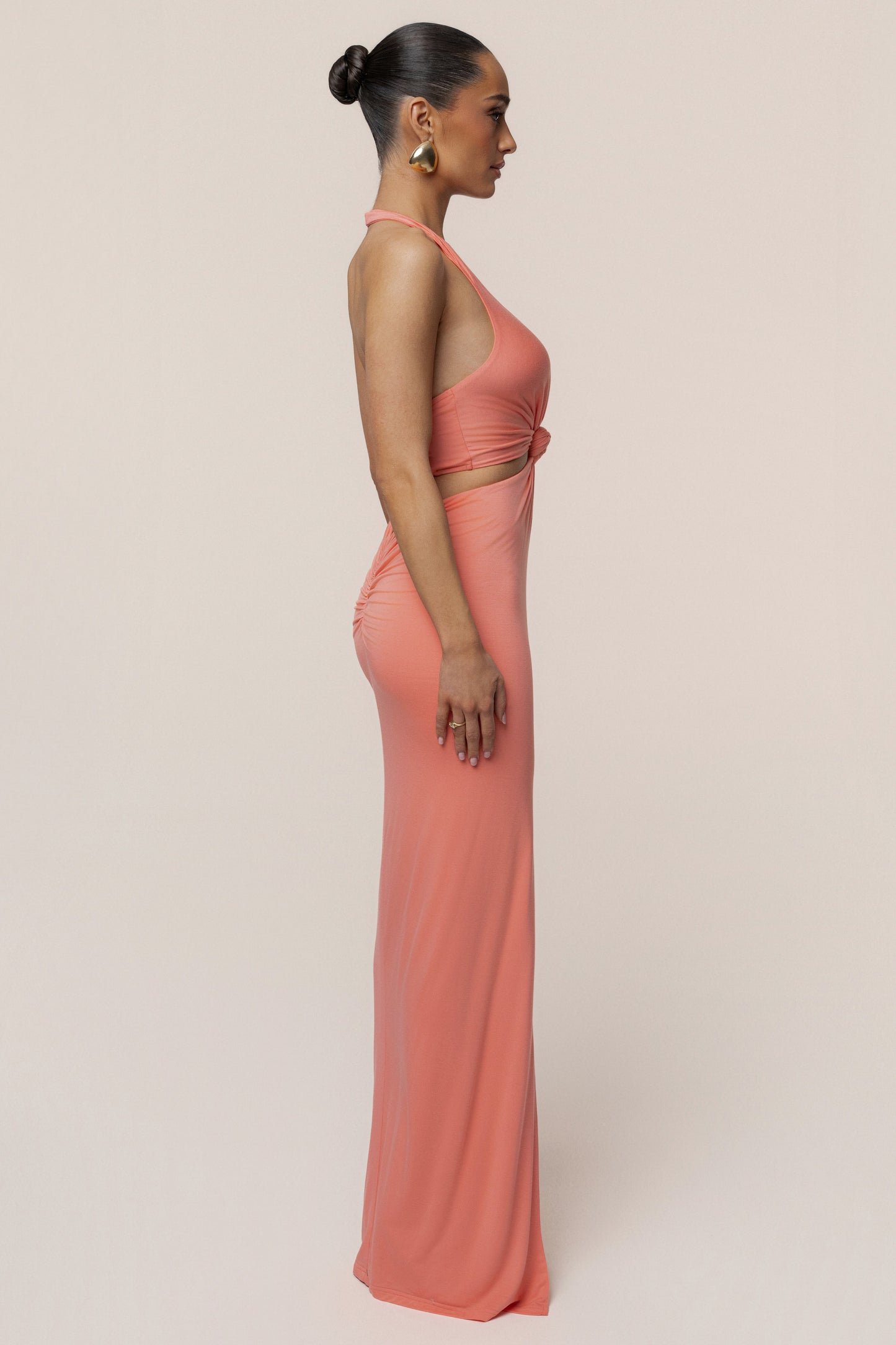 Coral Grand Evening Maxi Dress JLUXLABEL