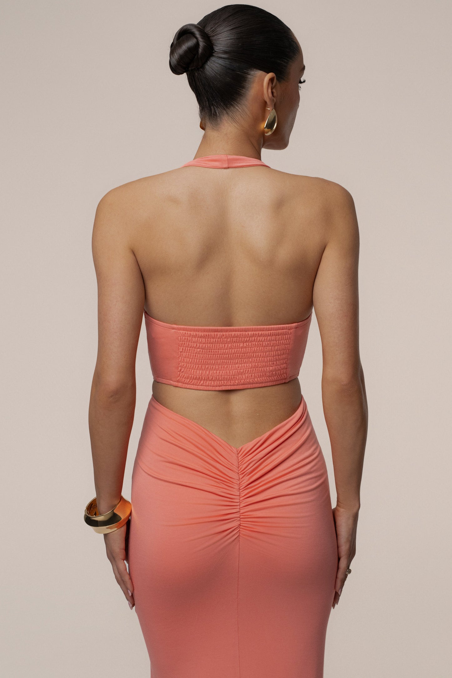 Coral Grand Evening Maxi Dress JLUXLABEL