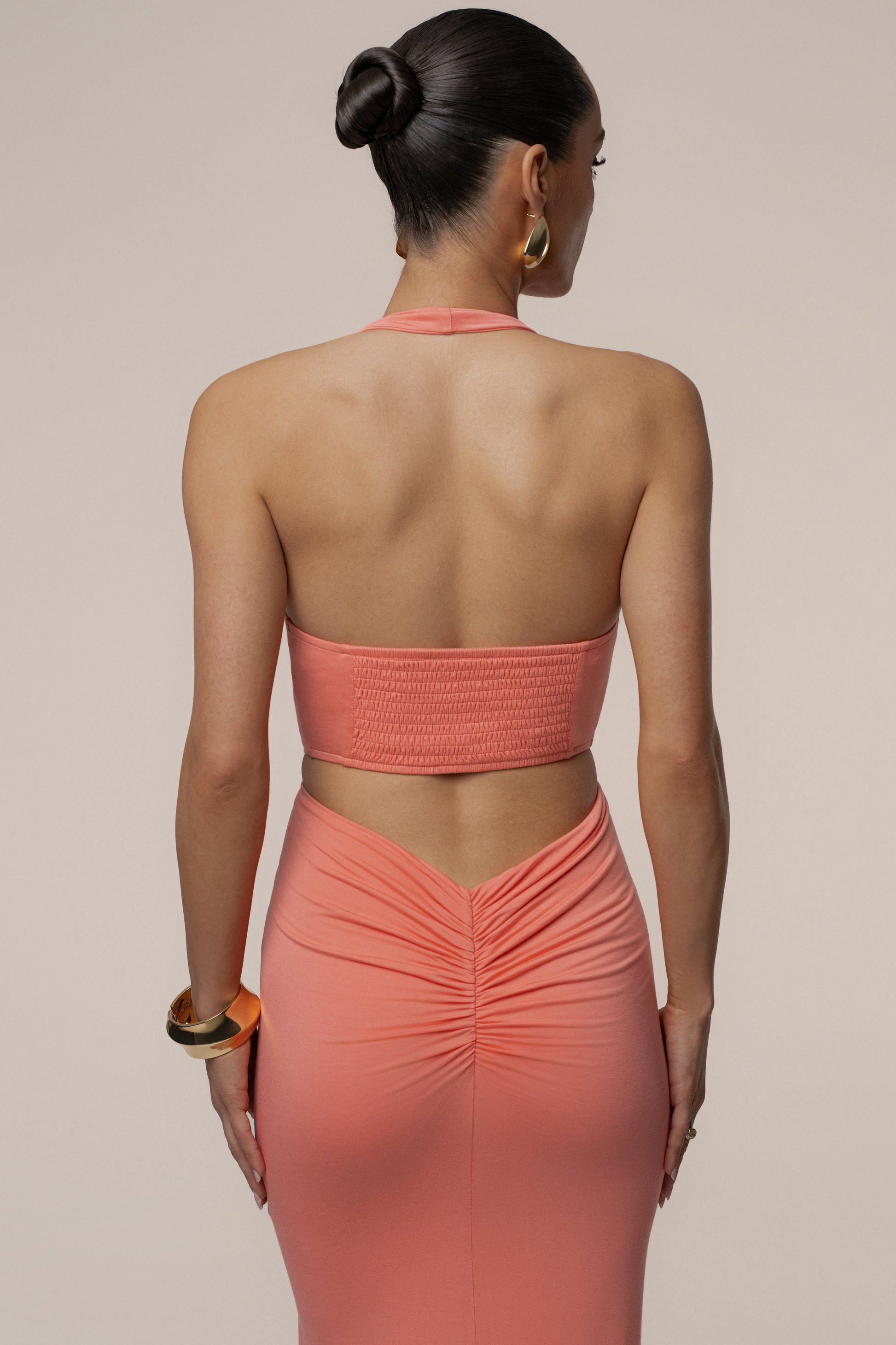 Coral Grand Evening Maxi Dress JLUXLABEL