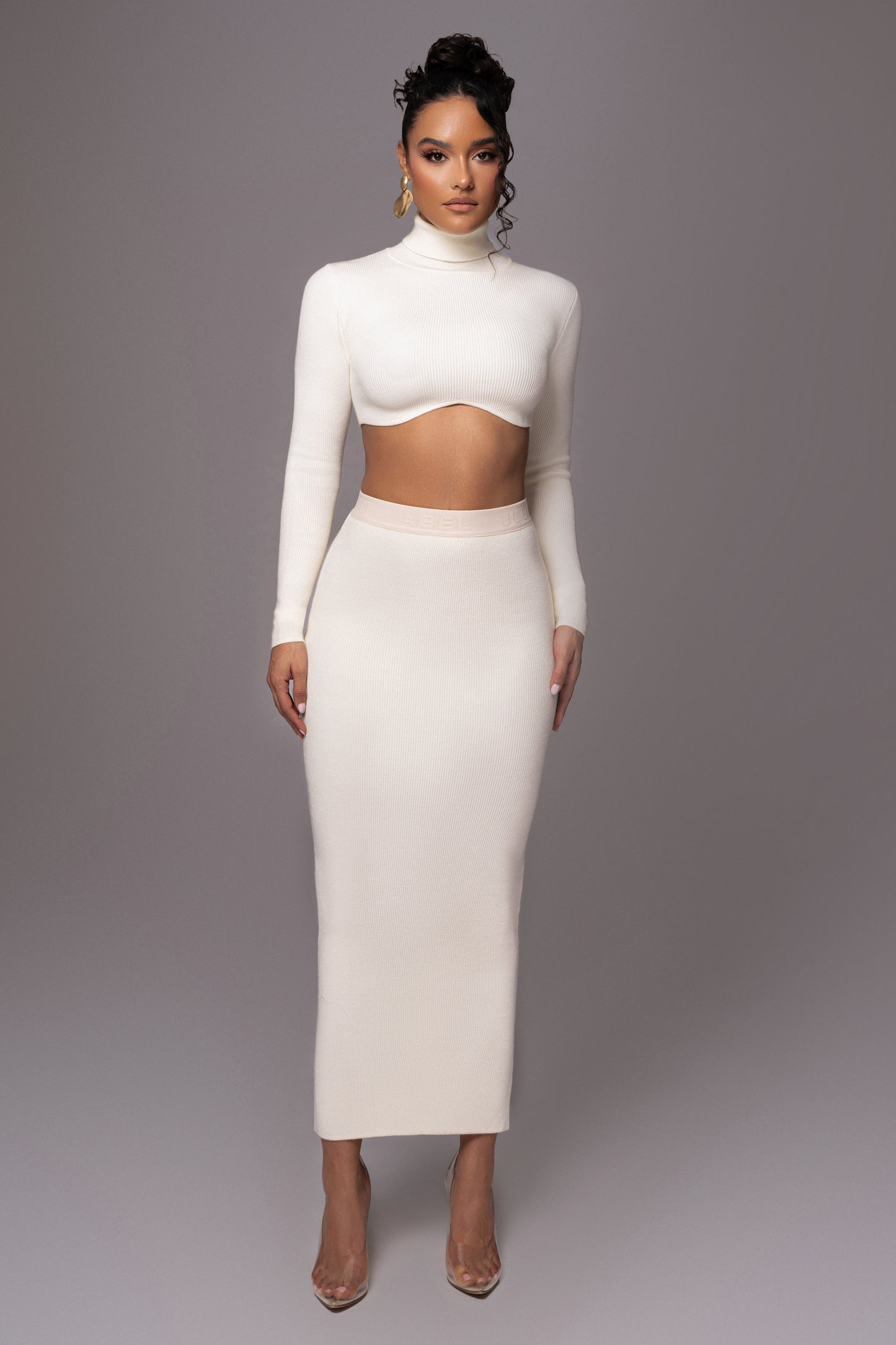 Buttercream Anise Ribbed Skirt Set JLUXLABEL
