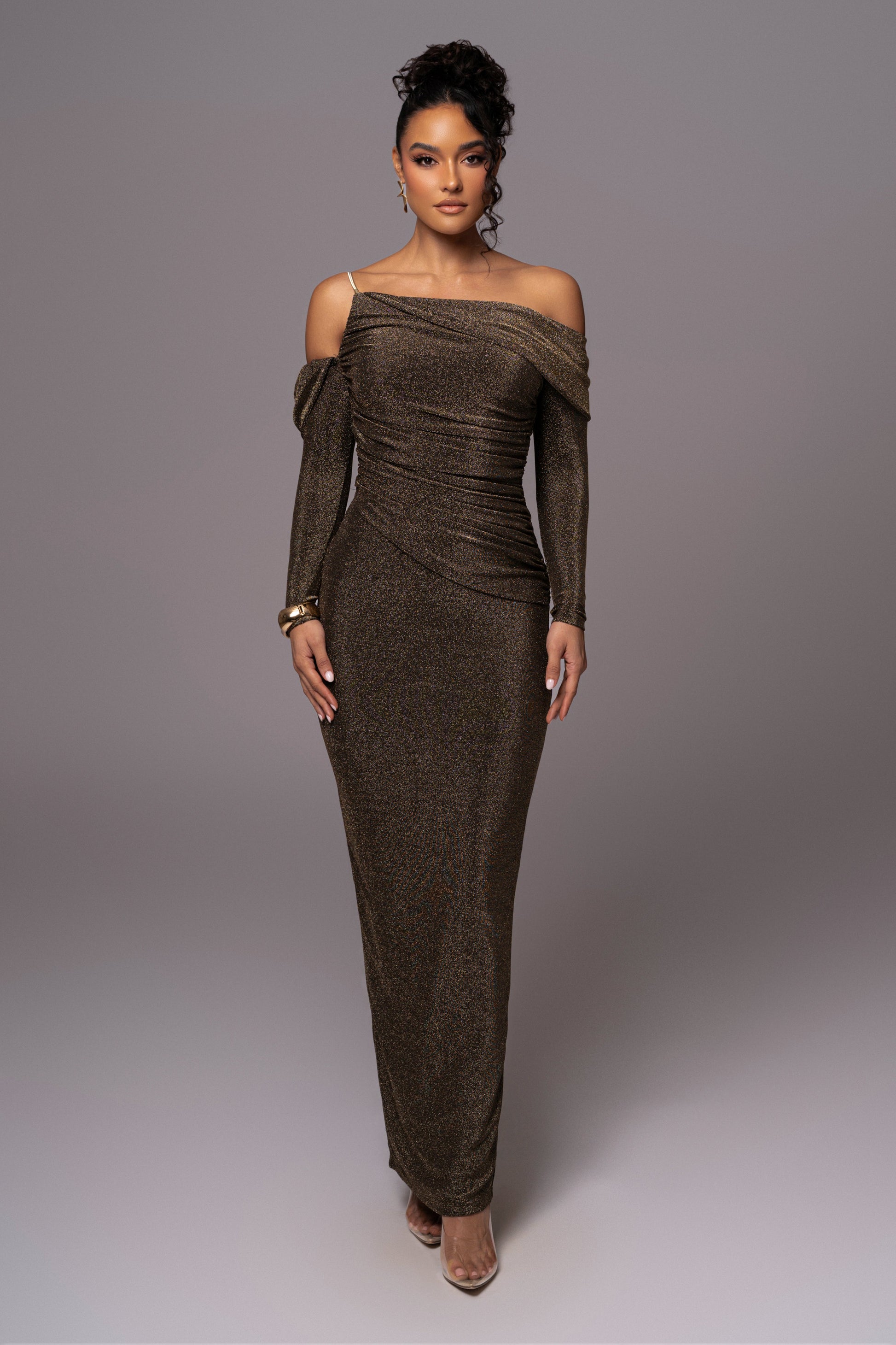 Gold Serina Maxi Dress JLUXLABEL
