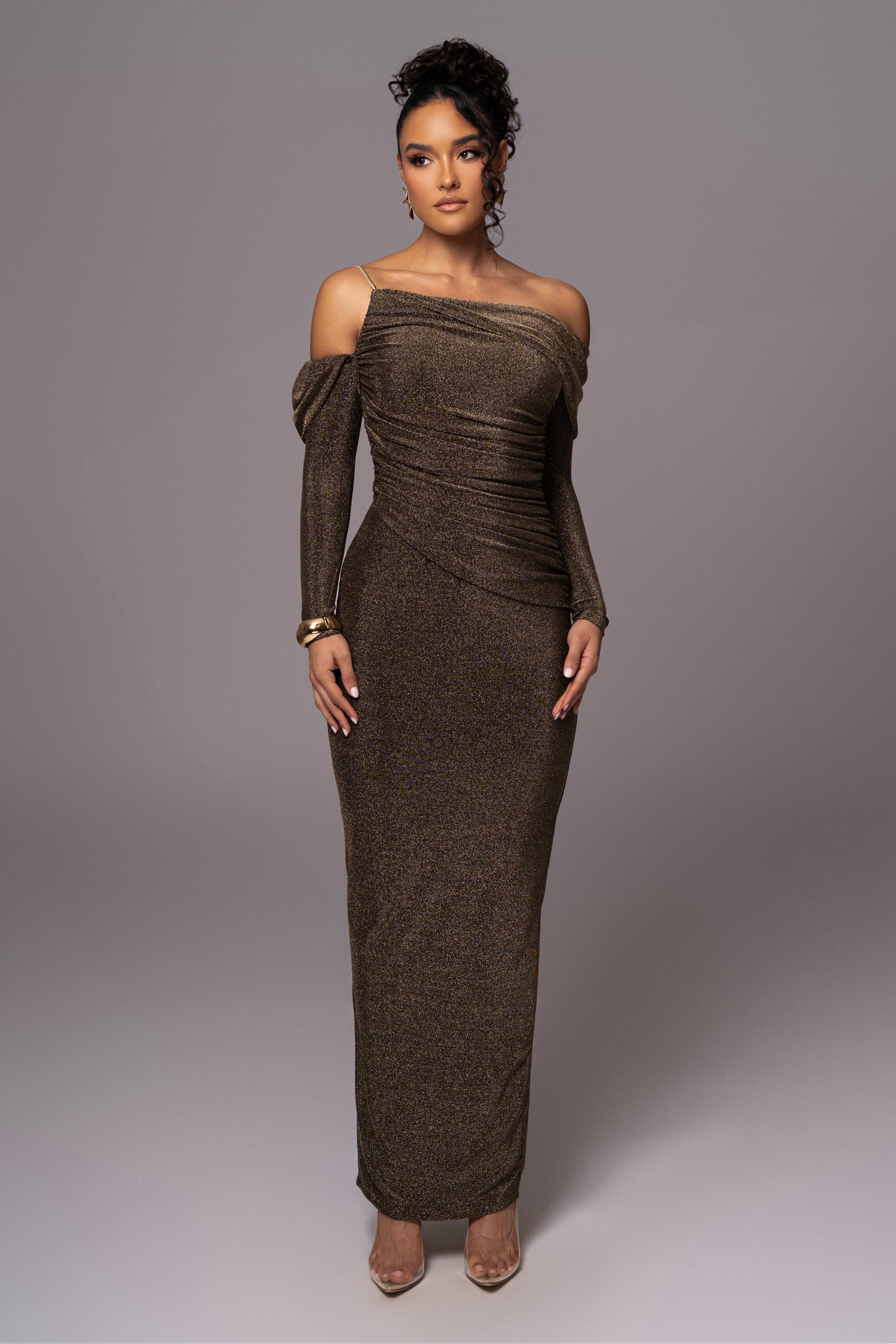 Gold Serina Maxi Dress JLUXLABEL