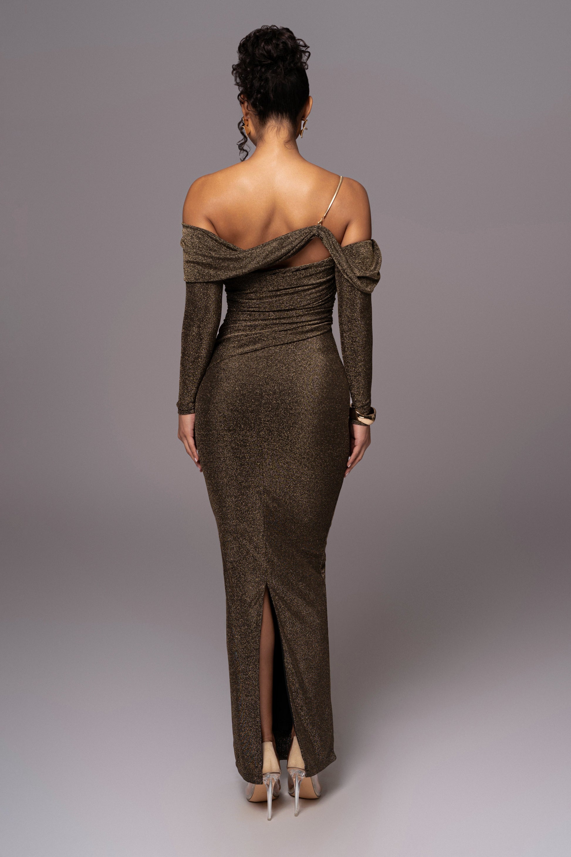 Gold Serina Maxi Dress JLUXLABEL