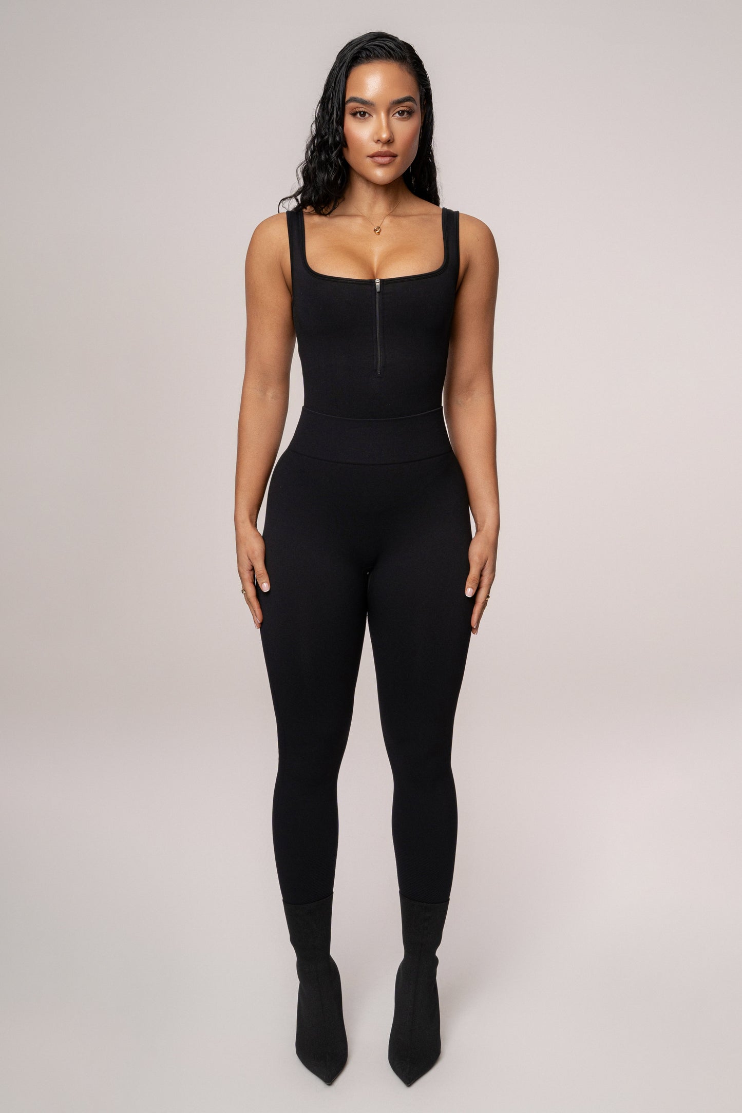 Black Grounded Bodysuit