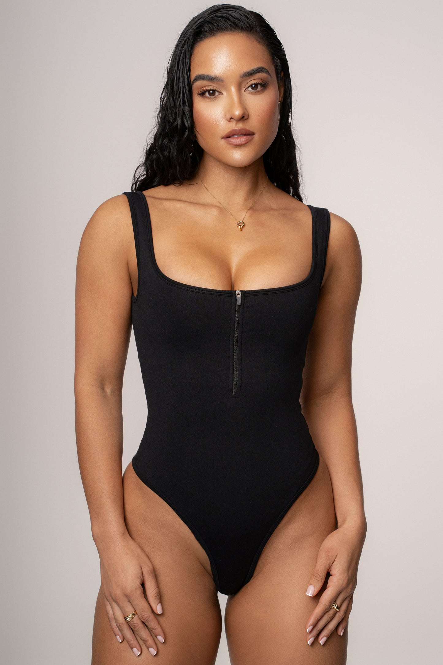 Black Grounded Bodysuit
