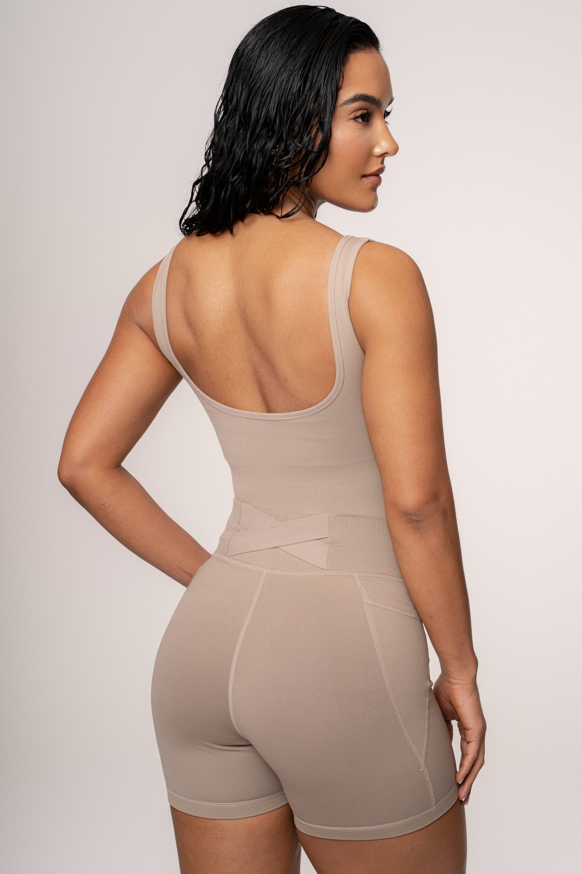 Beige Revive Bodysuit JLUXLABEL