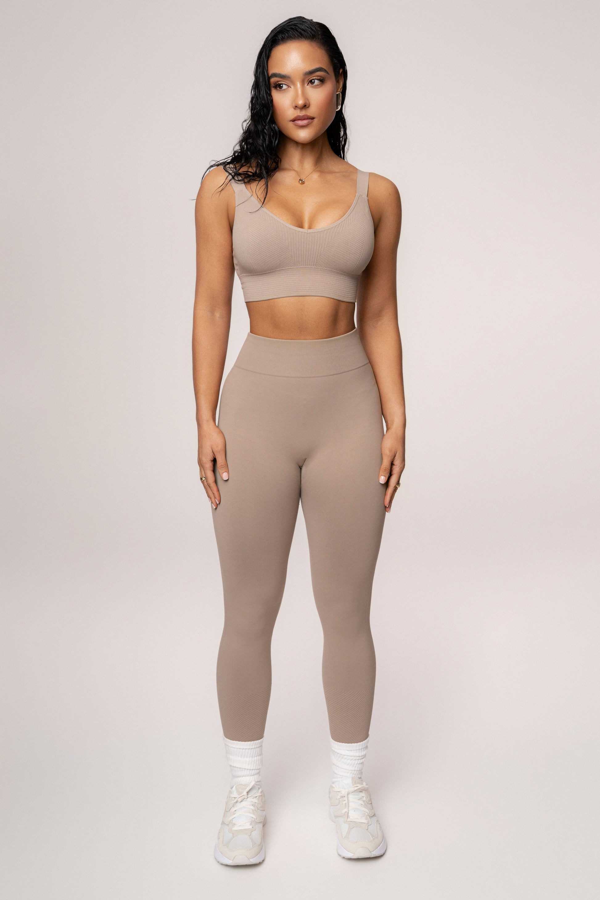 Beige New Flow Active Top JLUXLABEL
