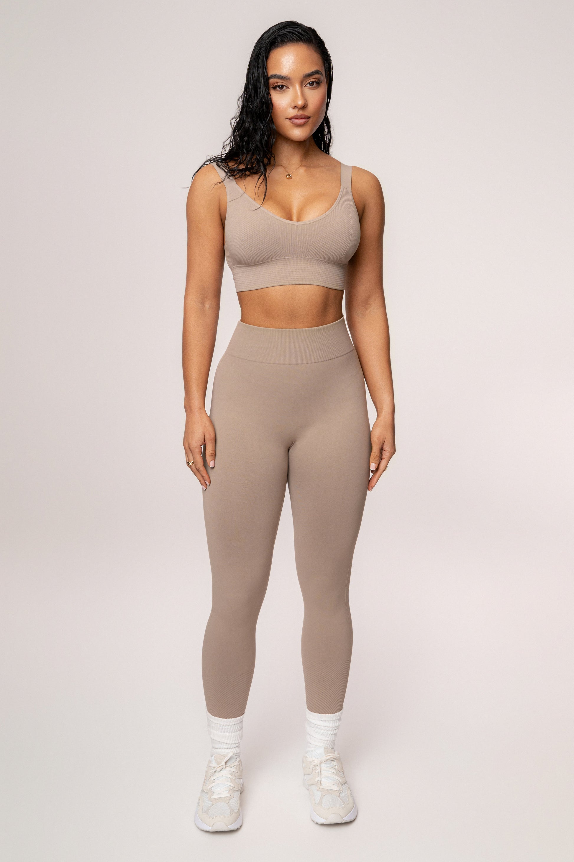 Beige New Flow Active Top JLUXLABEL