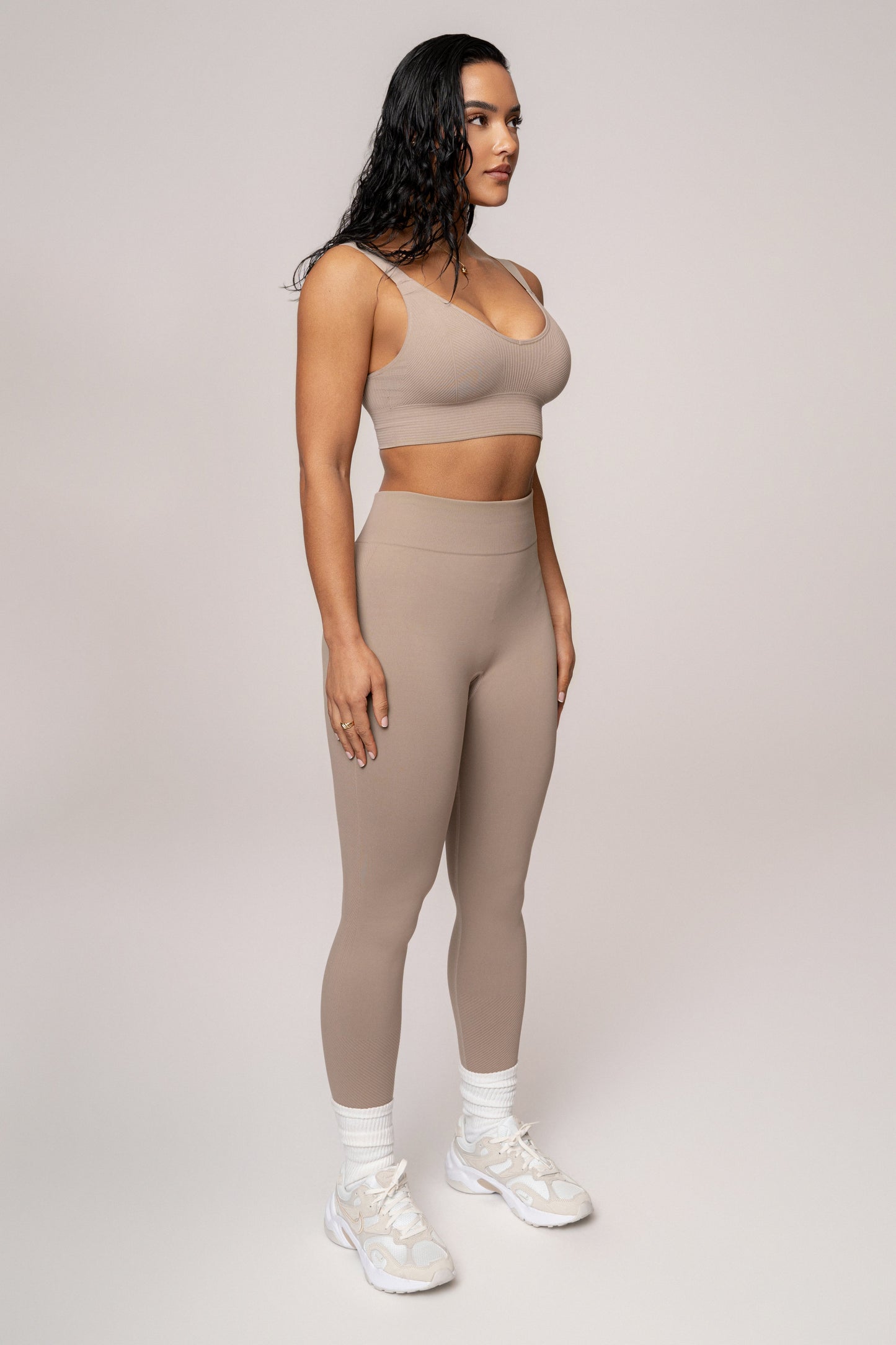 Beige New Flow Active Top JLUXLABEL