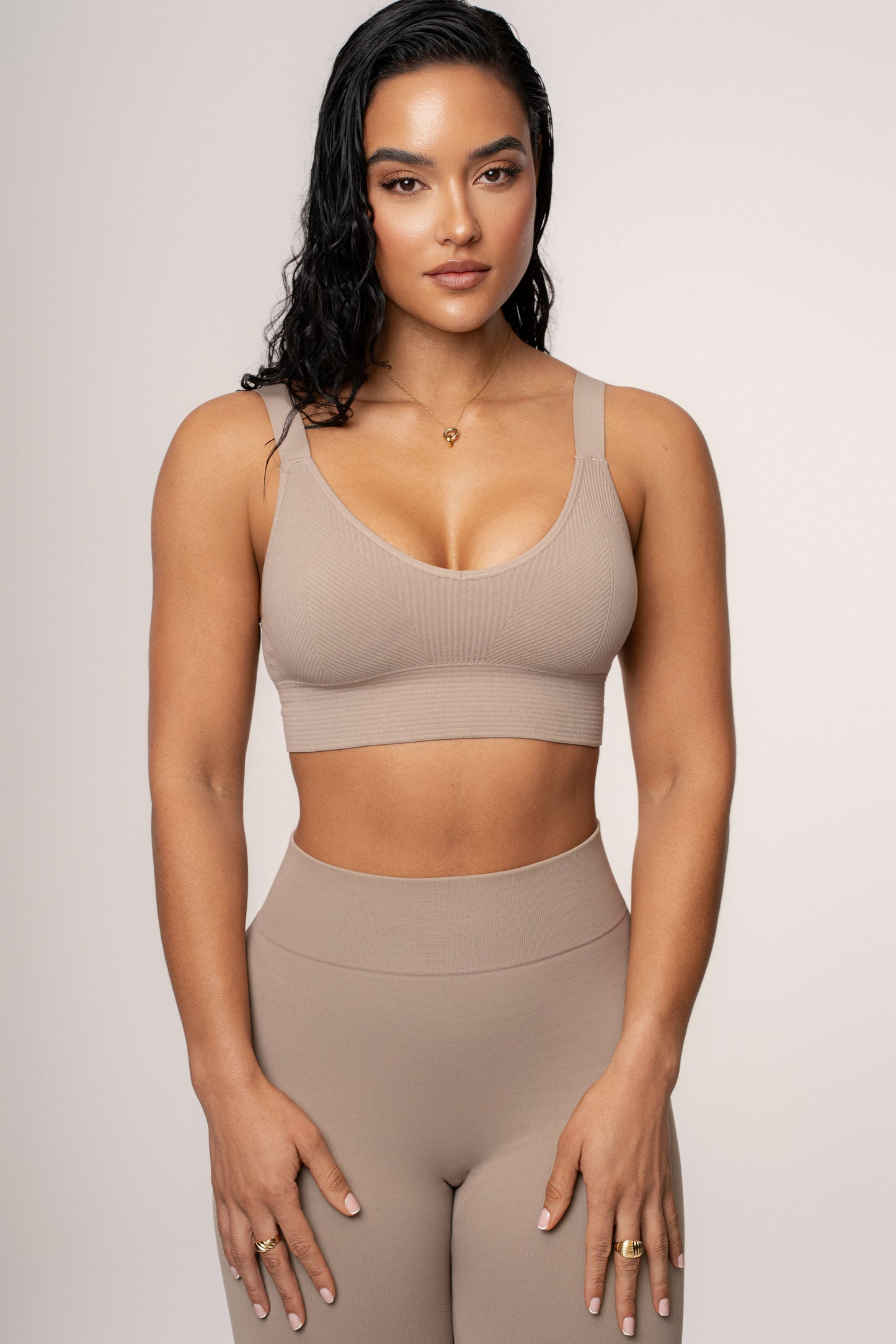 Beige New Flow Active Top JLUXLABEL