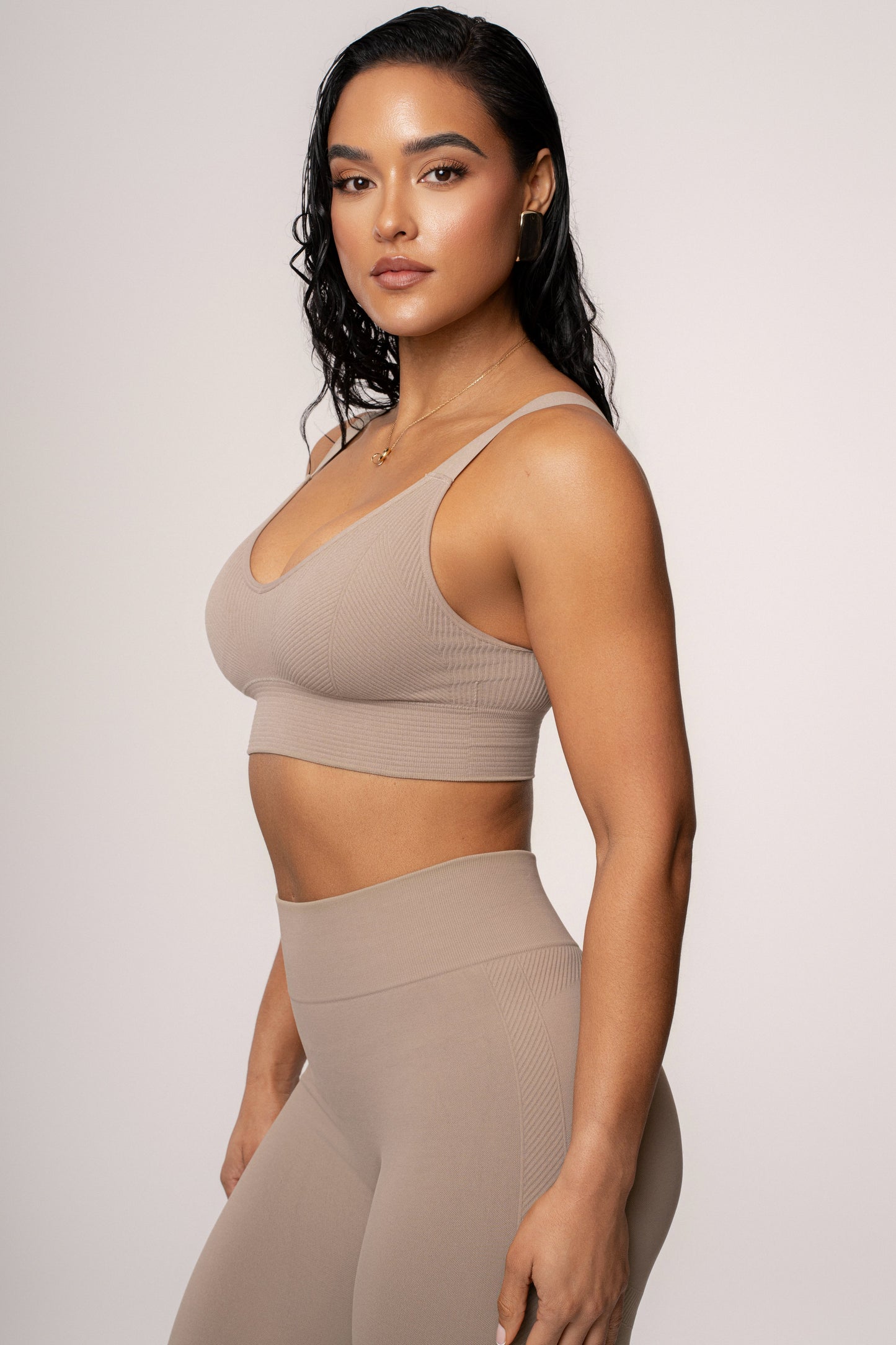Beige New Flow Active Top JLUXLABEL