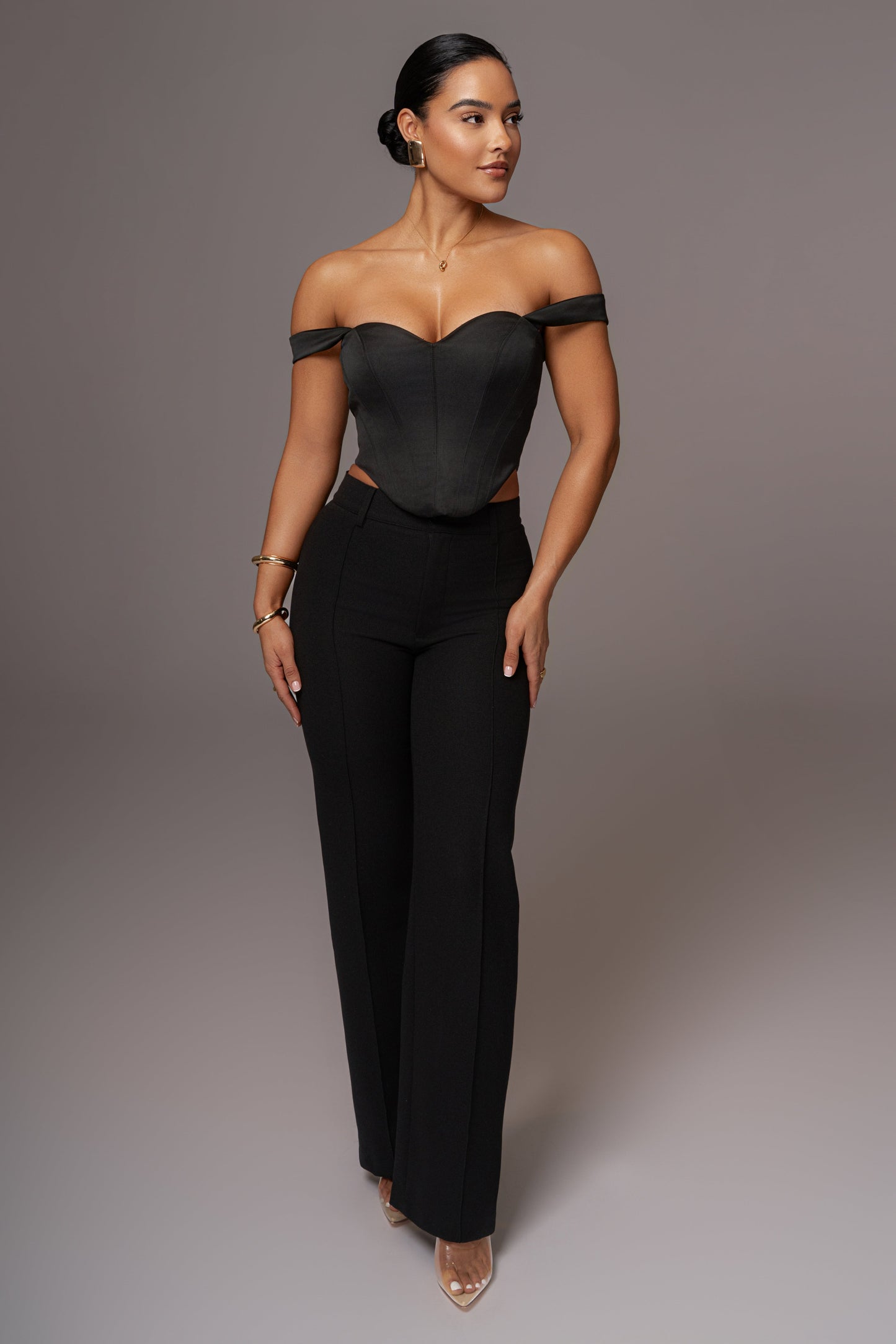 Black Nickie Lace Back Top JLUXLABEL