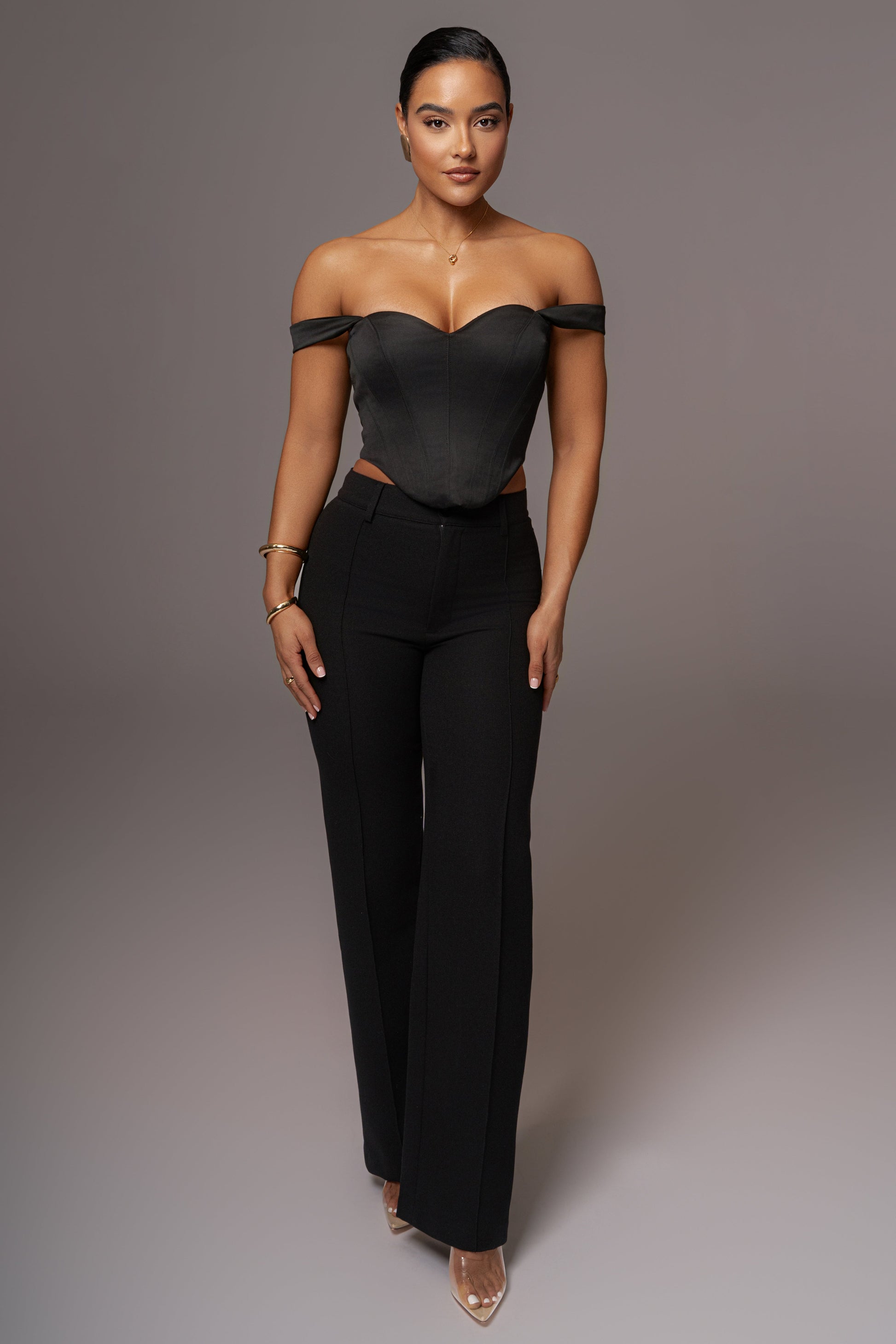 Black Nickie Lace Back Top JLUXLABEL