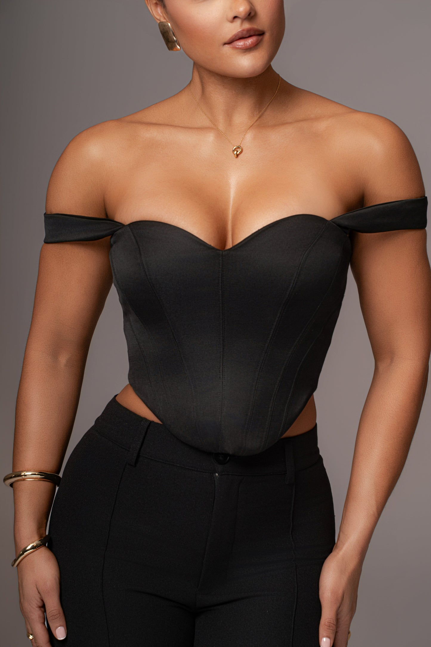 Black Nickie Lace Back Top JLUXLABEL