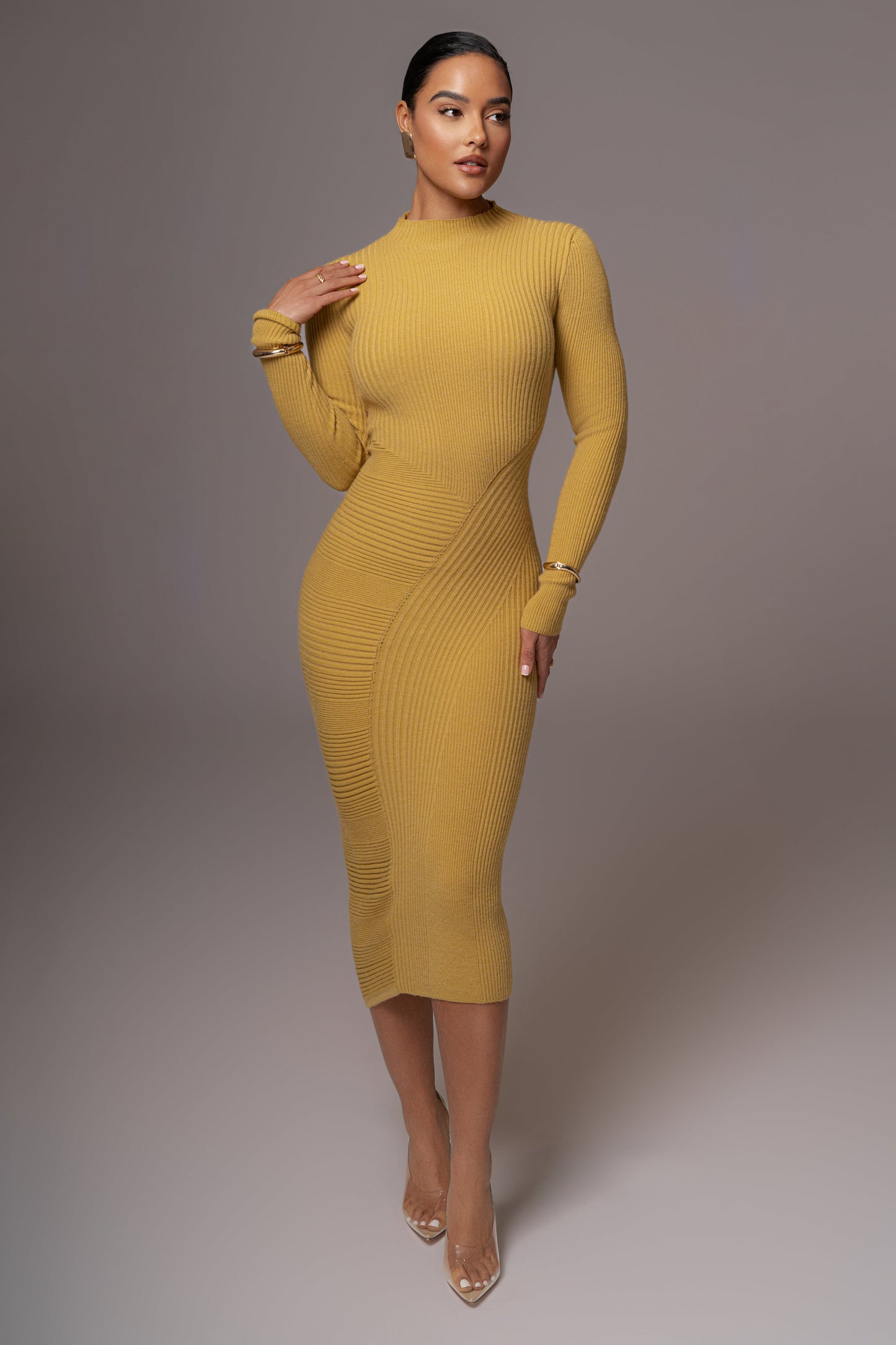 Lime Eliz Midi Dress JLUXLABEL