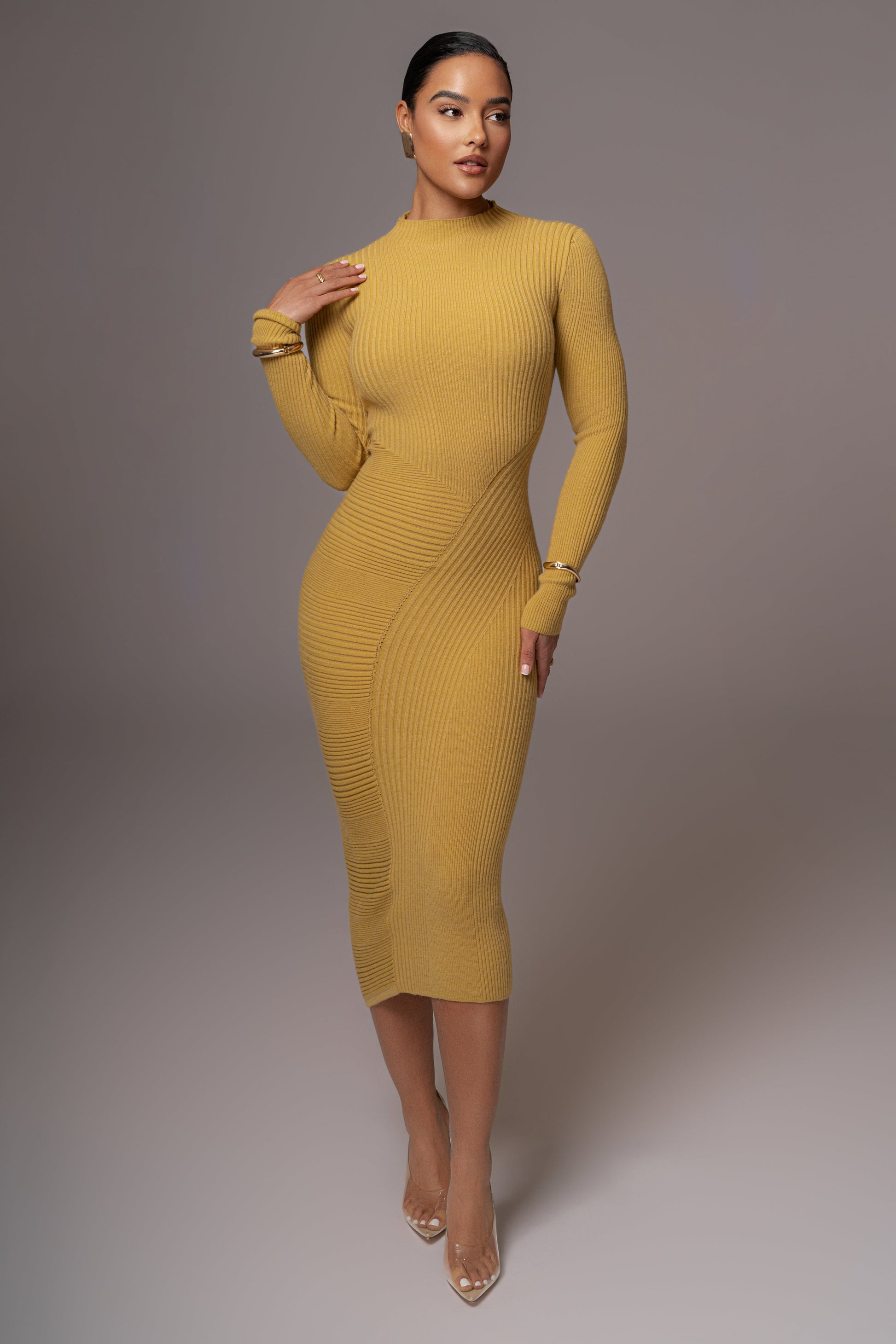 Lime Eliz Midi Dress JLUXLABEL