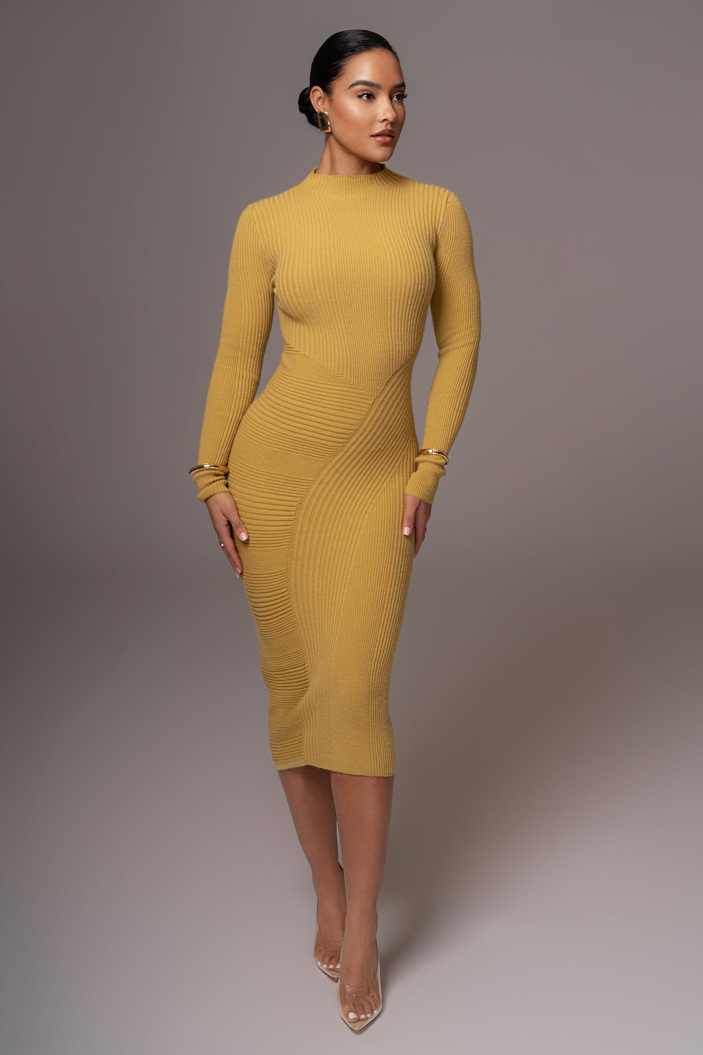 Lime Eliz Midi Dress JLUXLABEL