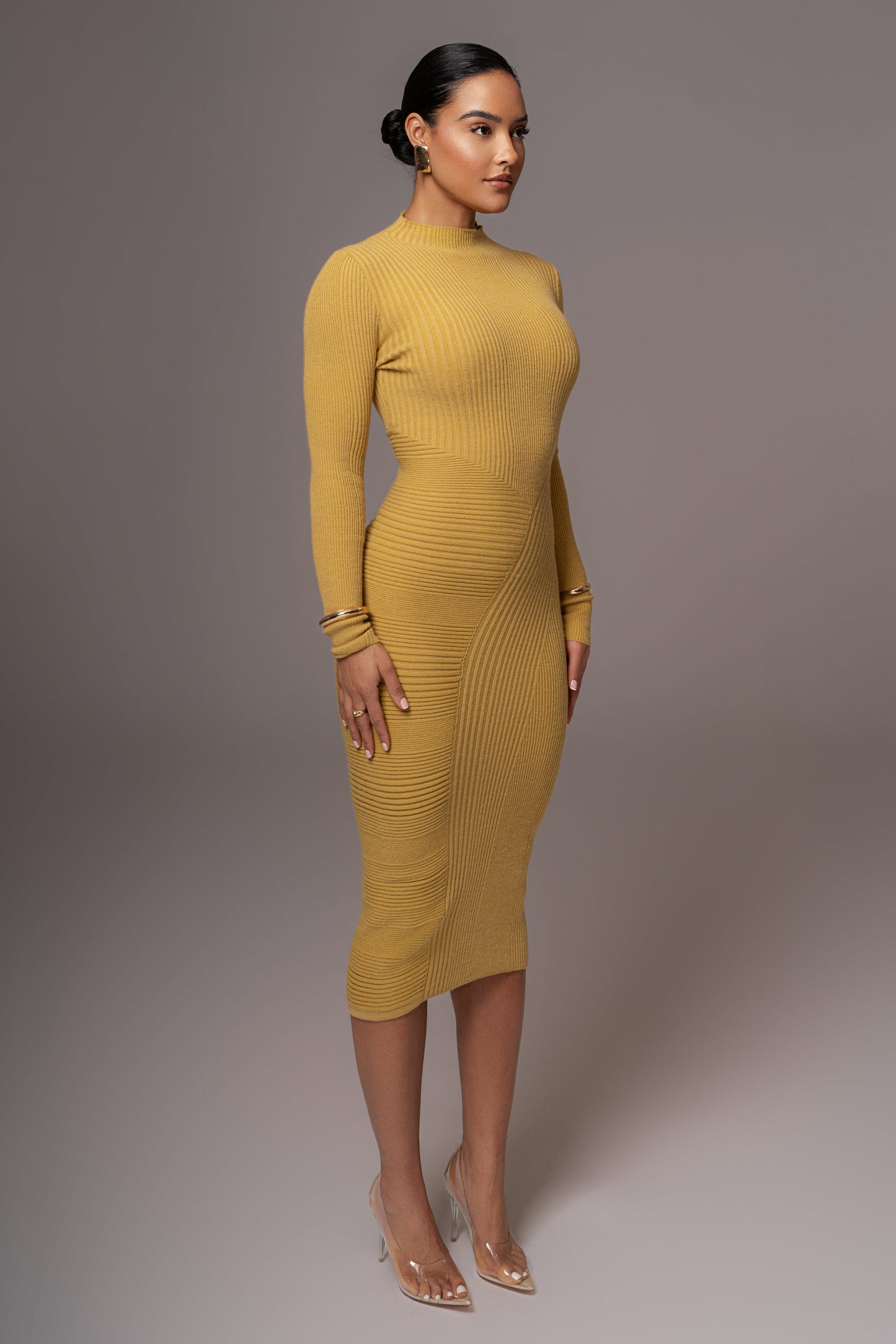 Lime Eliz Midi Dress JLUXLABEL