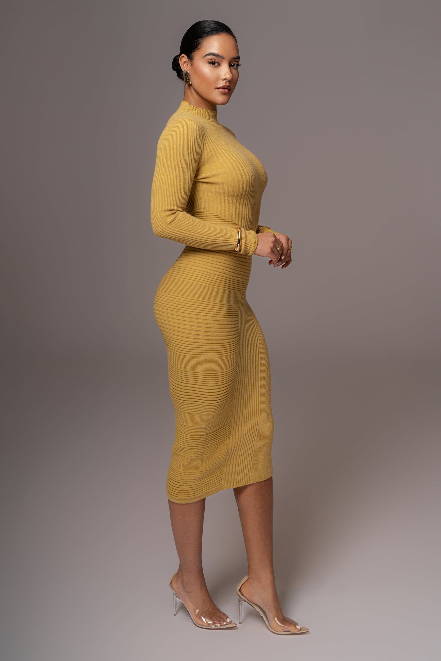 Lime Eliz Midi Dress JLUXLABEL