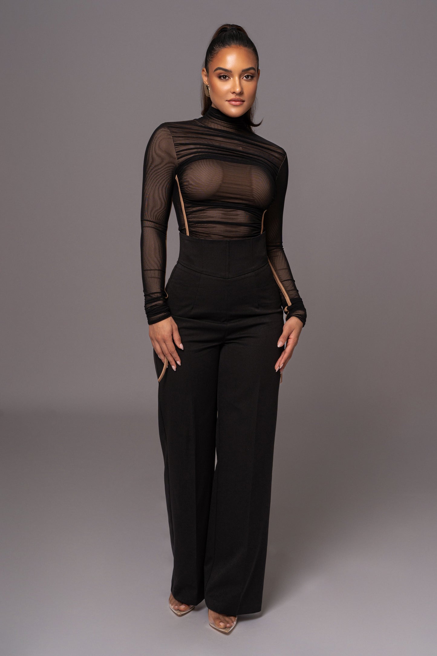Black Novena Woven Pants JLUXLABEL
