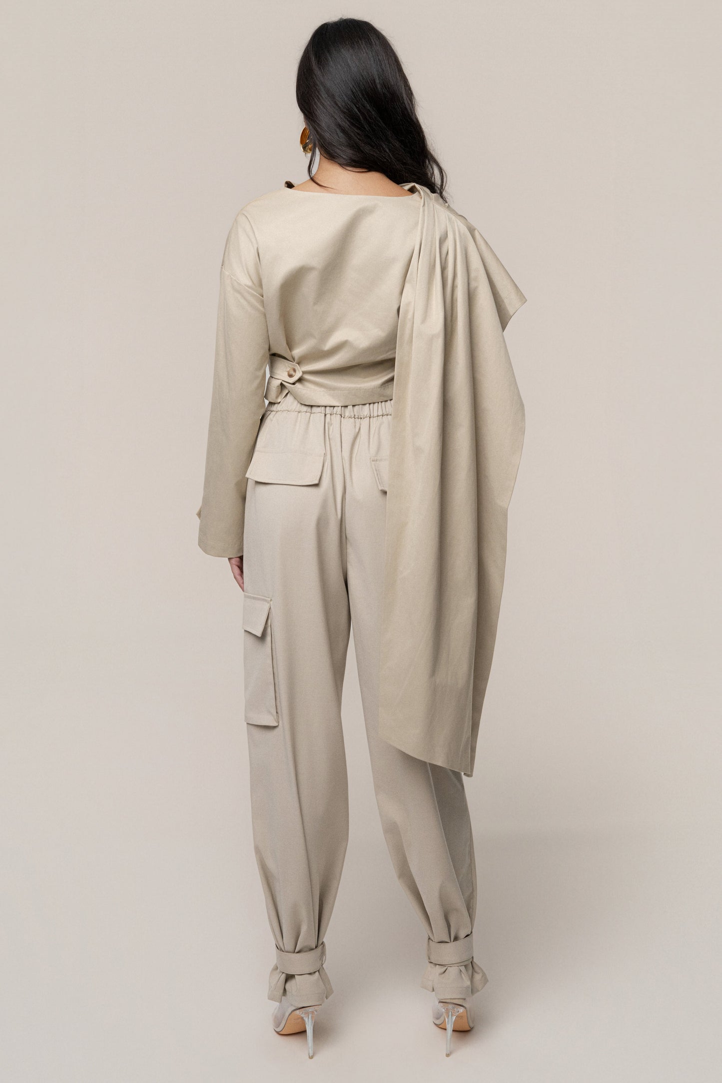 Khaki Next Level Cape Jacket JLUXLABEL