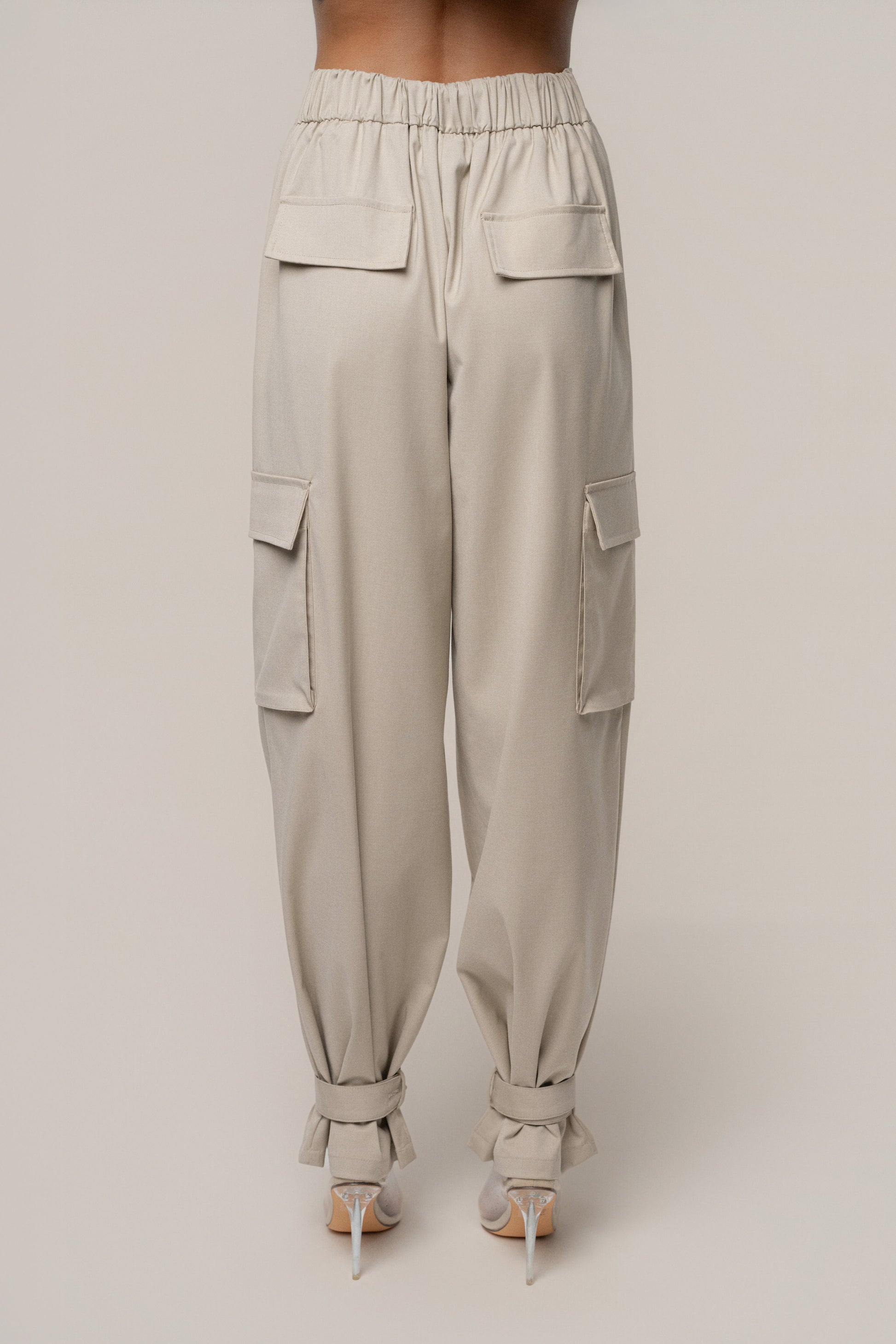 Khaki Autumn Flow Cargo Pants JLUXLABEL