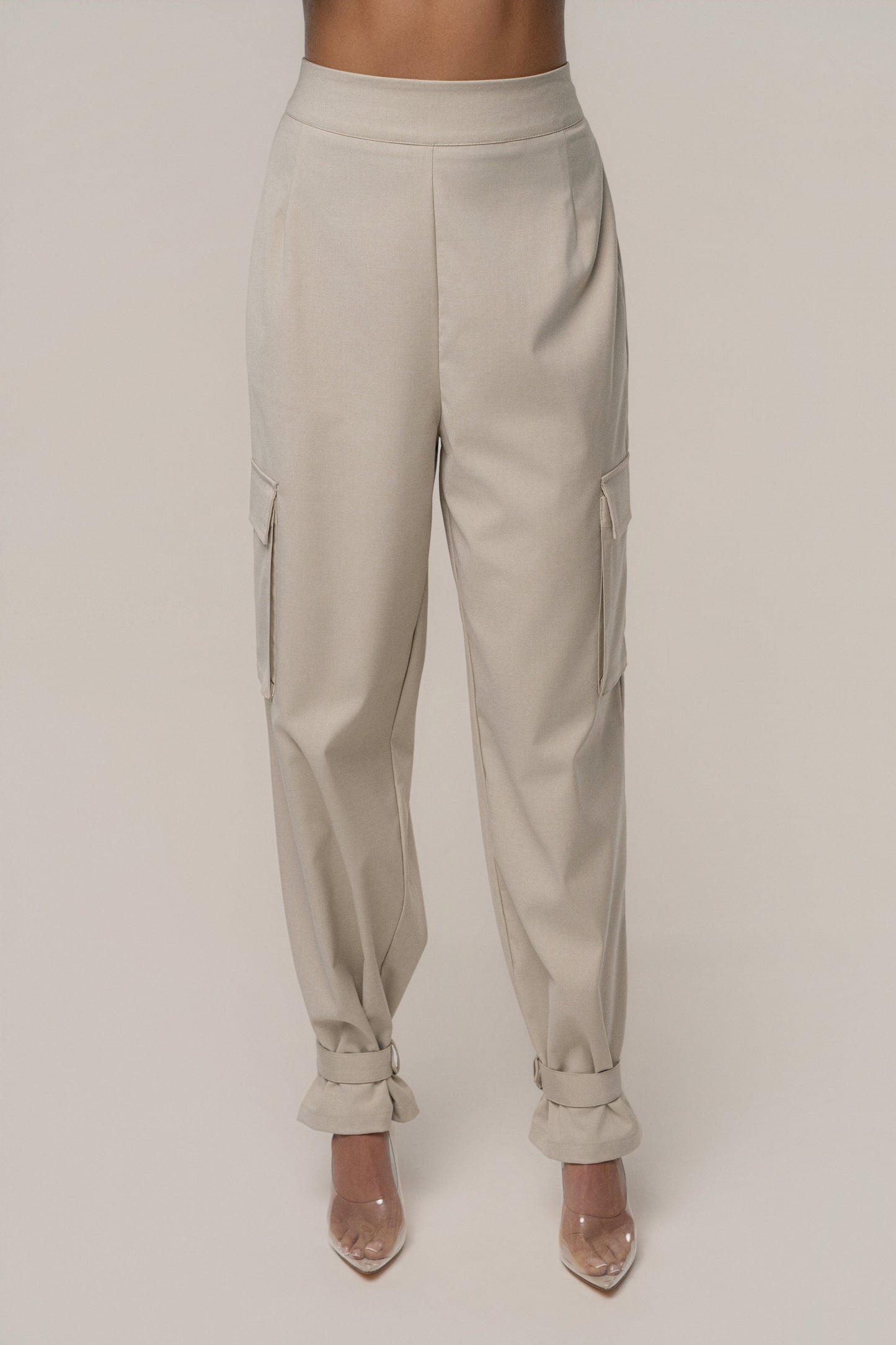 Khaki Autumn Flow Cargo Pants JLUXLABEL