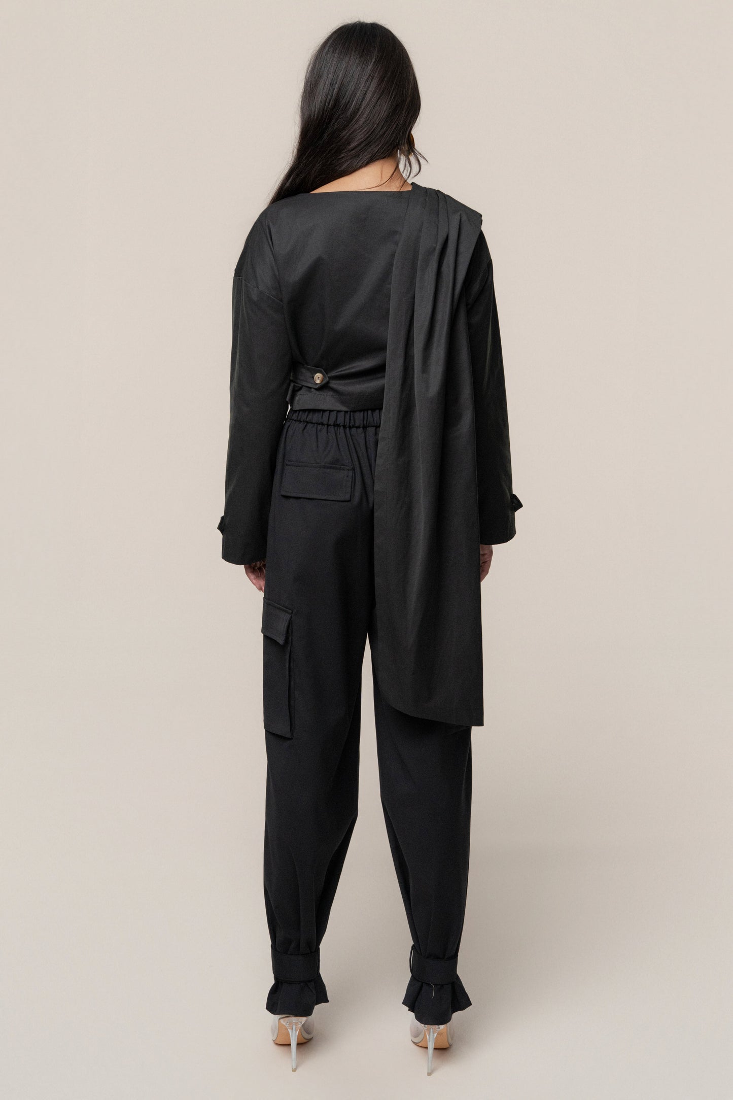 Black Next Level Cape Jacket JLUXLABEL