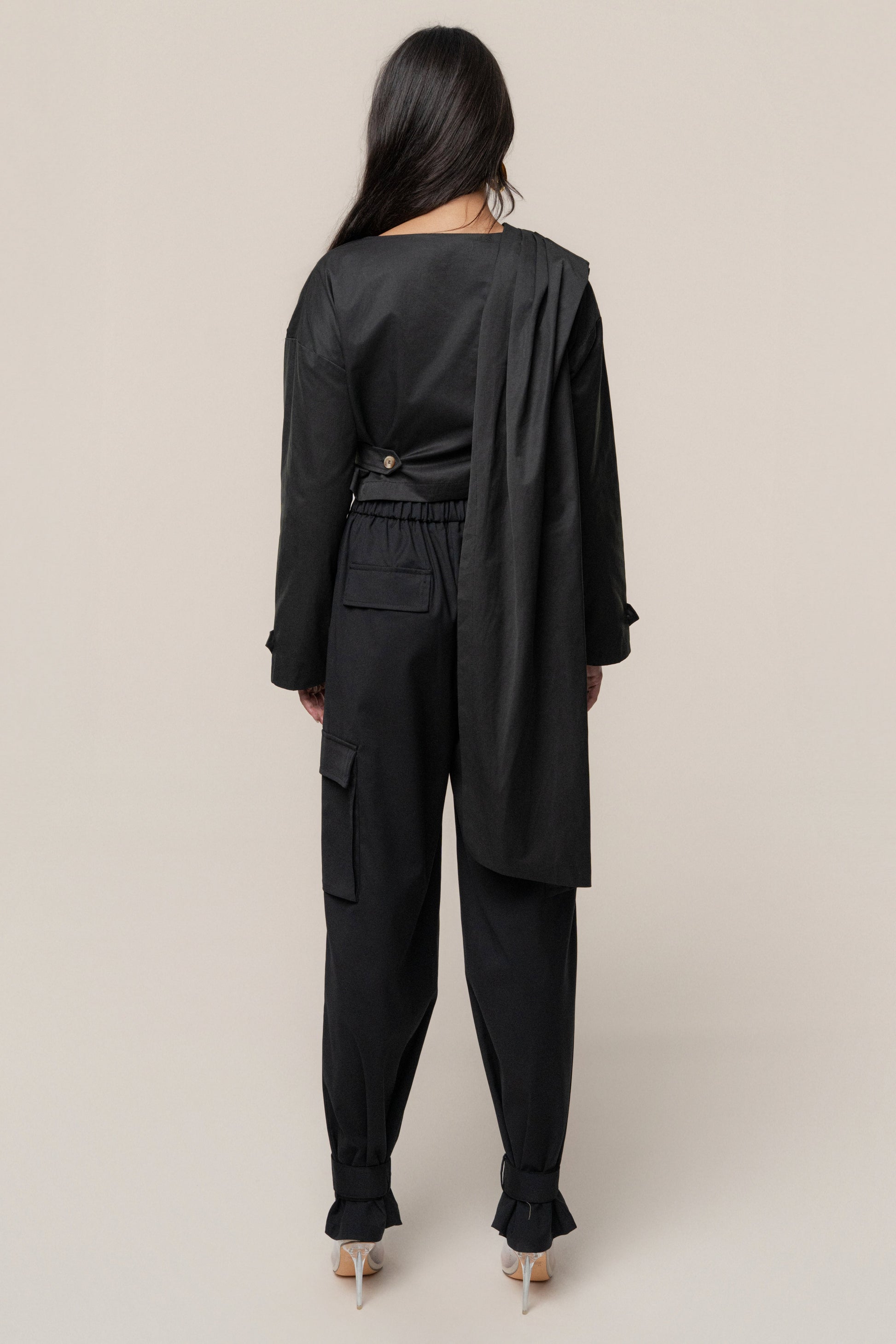 Black Next Level Cape Jacket JLUXLABEL