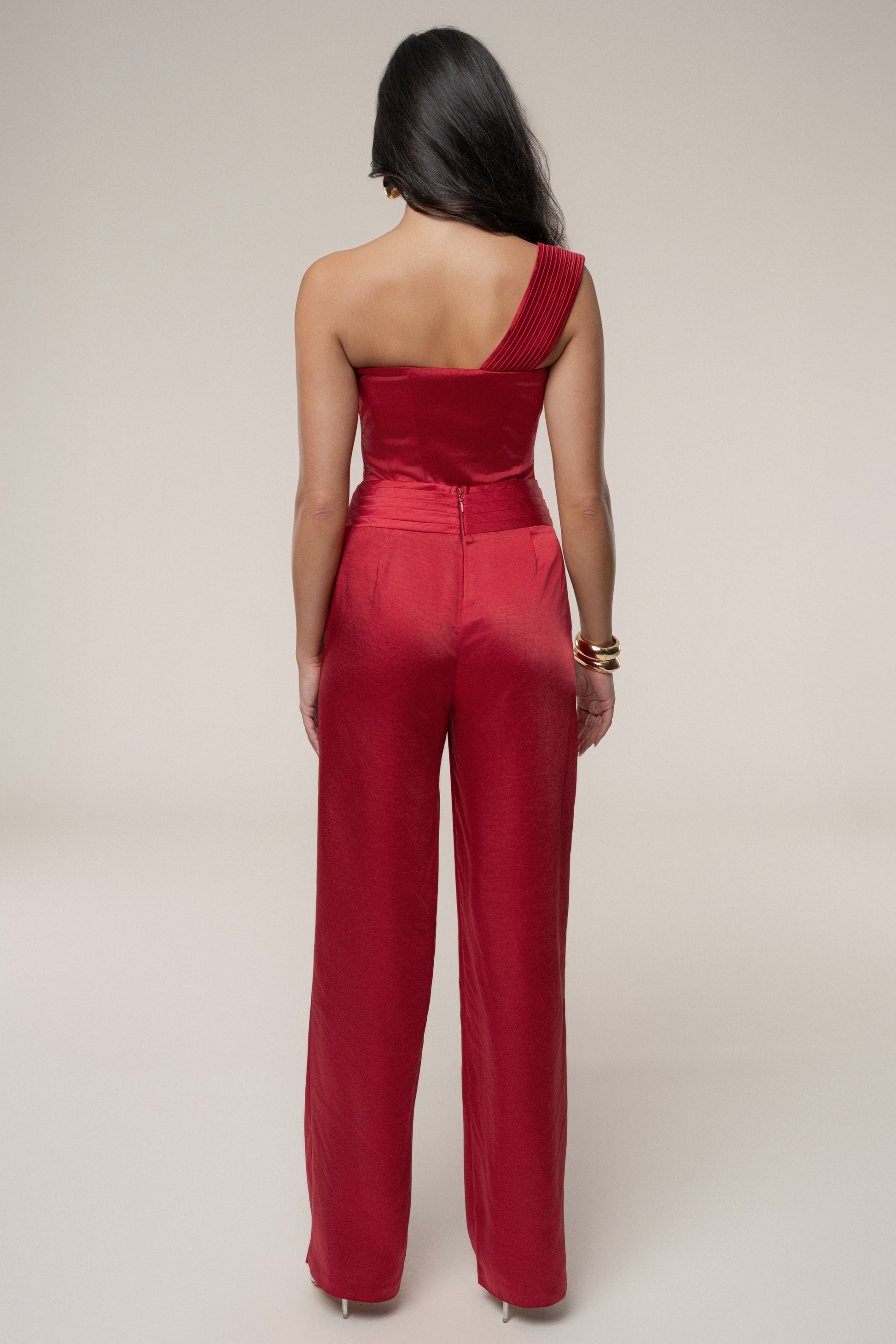 Red Love Song Satin Top JLUXLABEL