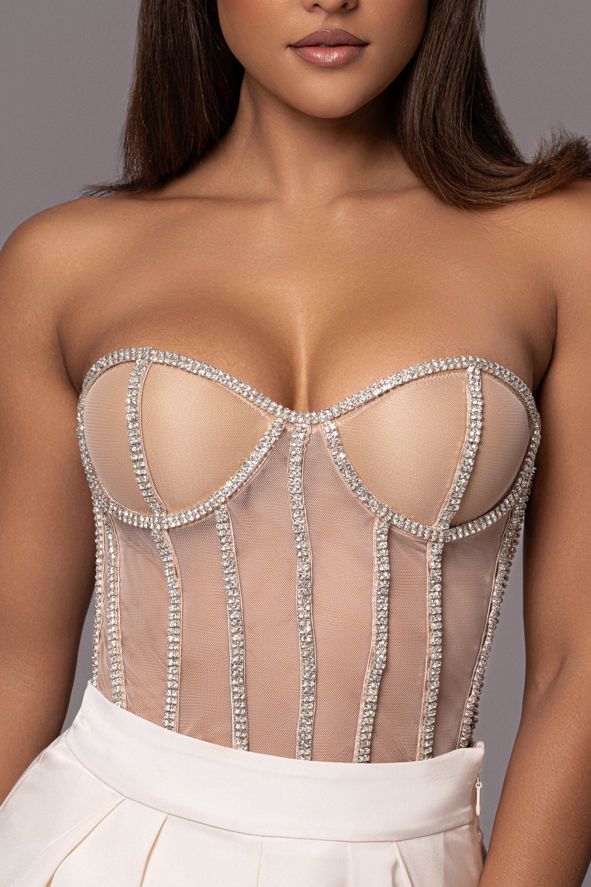 Light Limited Edition Rhinestone Crystal Corset JLUXLABEL