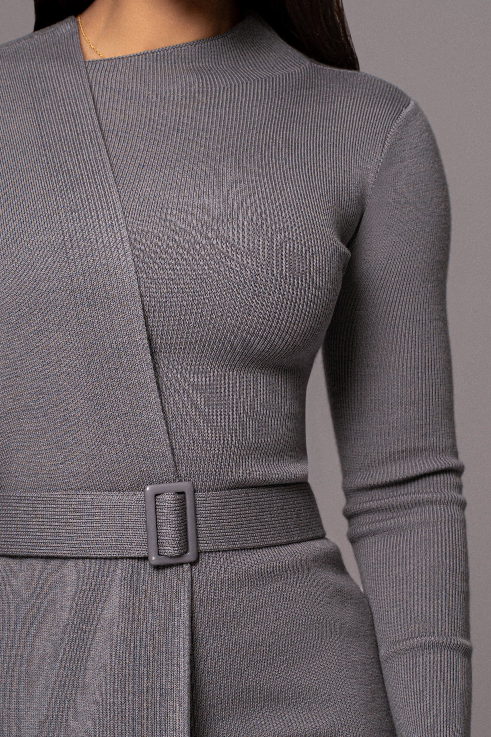 Grey Meant To Be Knit Maxi Dress JLUXLABEL