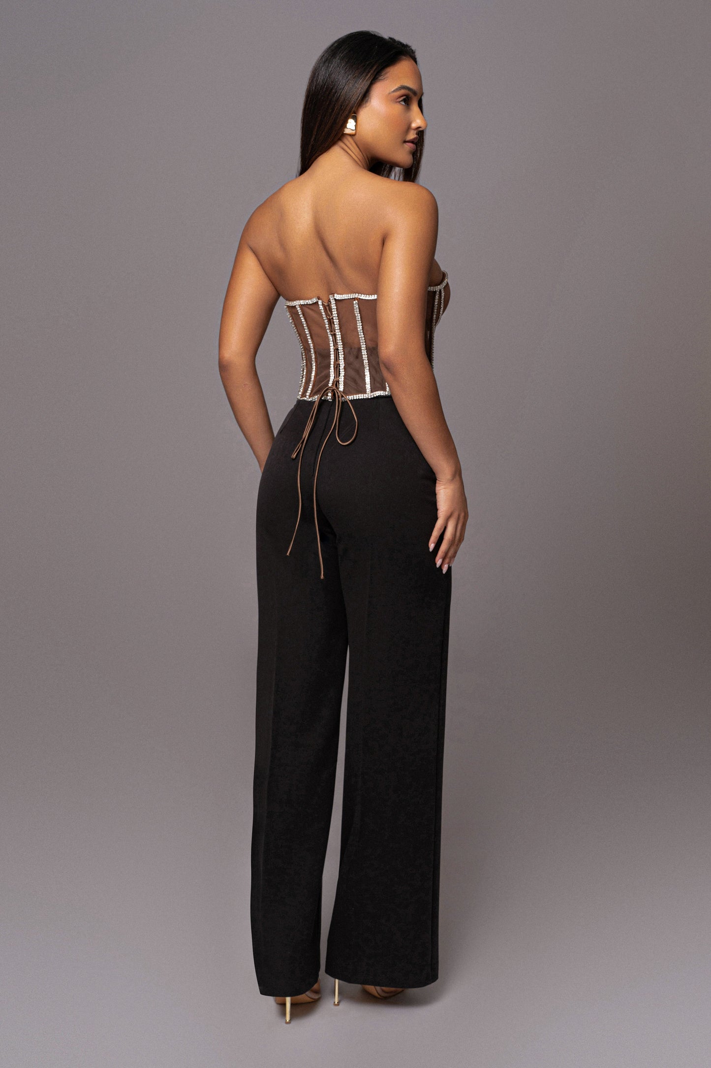 Dark Limited Edition Rhinestone Crystal Corset JLUXLABEL