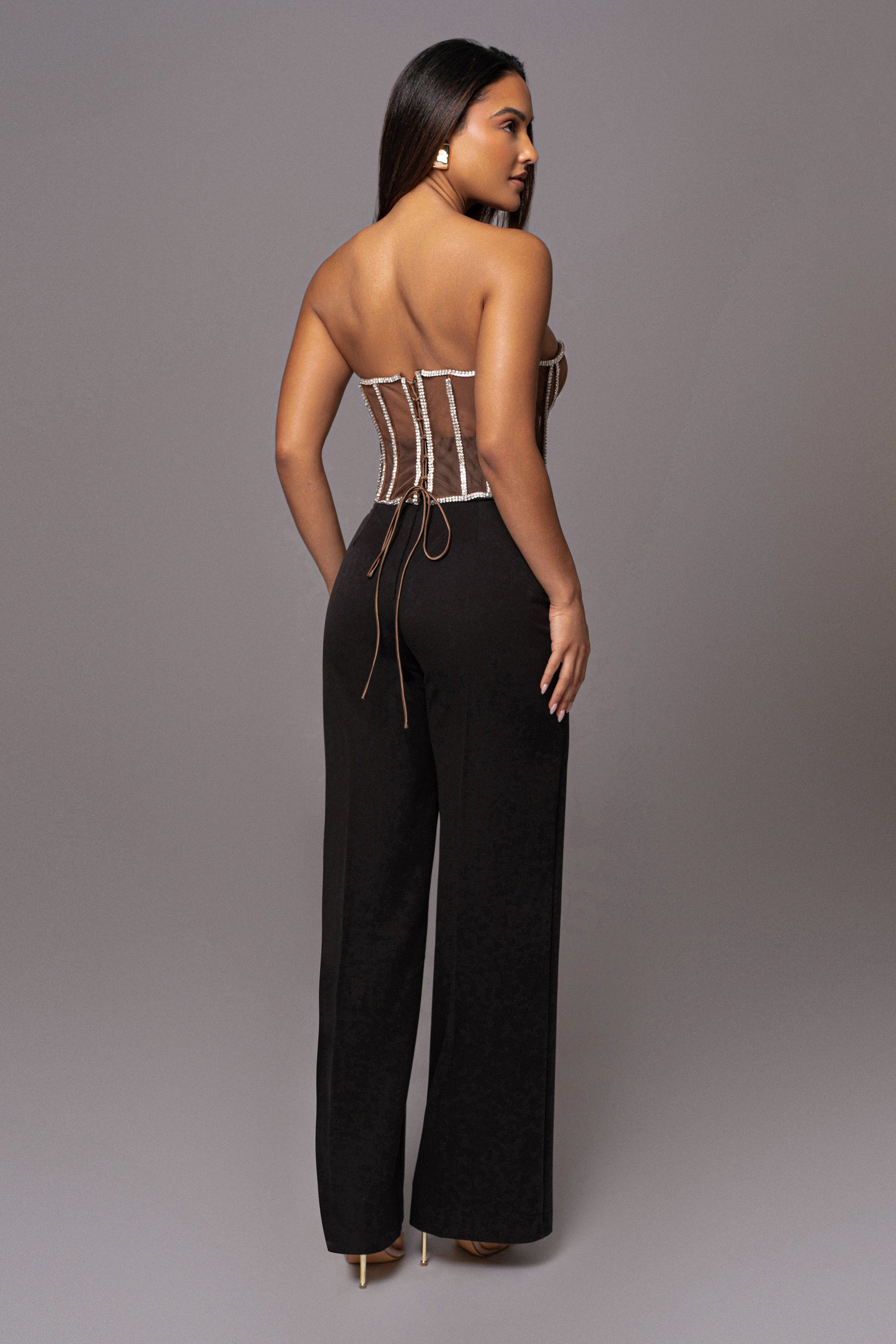 Dark Limited Edition Rhinestone Crystal Corset JLUXLABEL