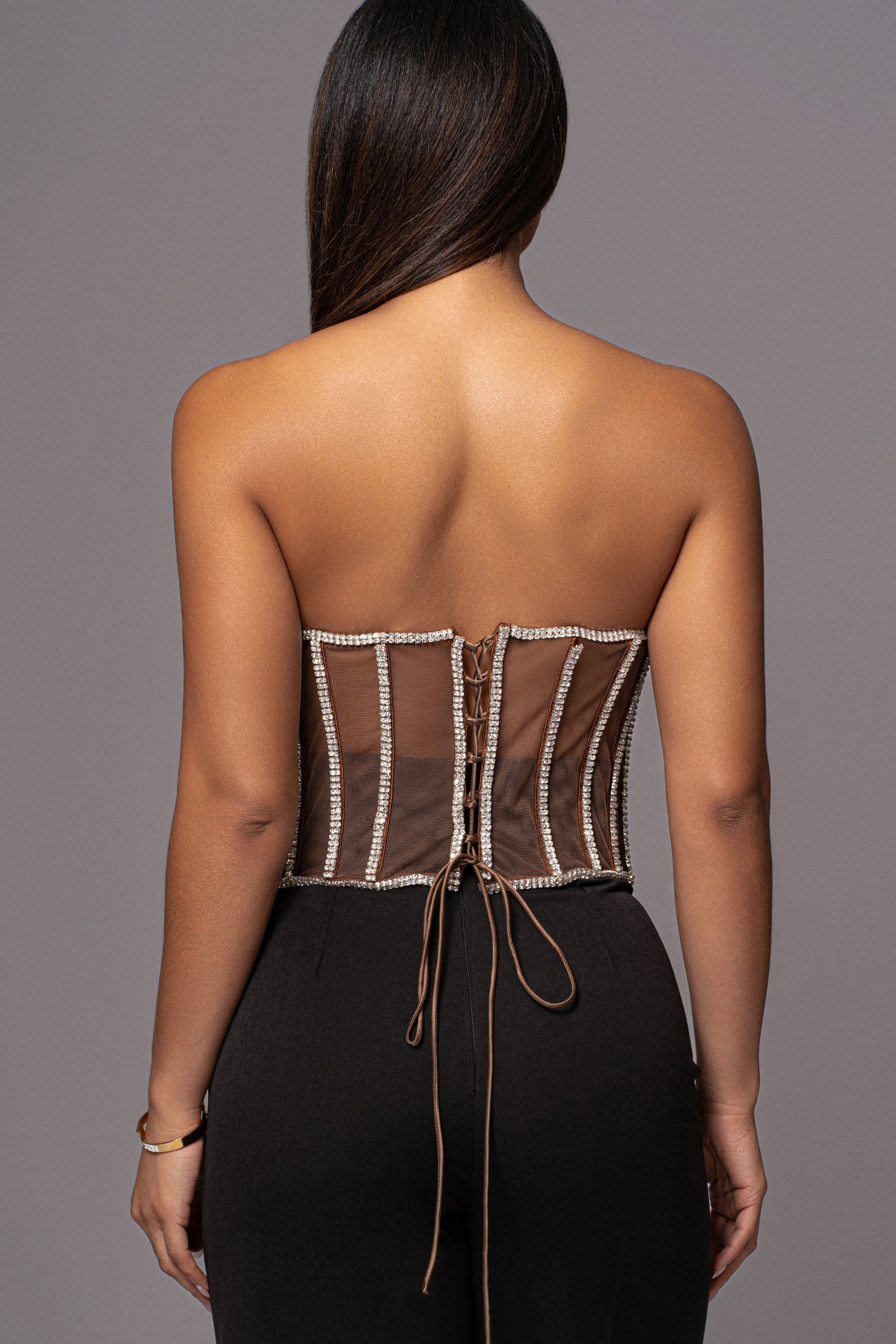 Dark Limited Edition Rhinestone Crystal Corset JLUXLABEL