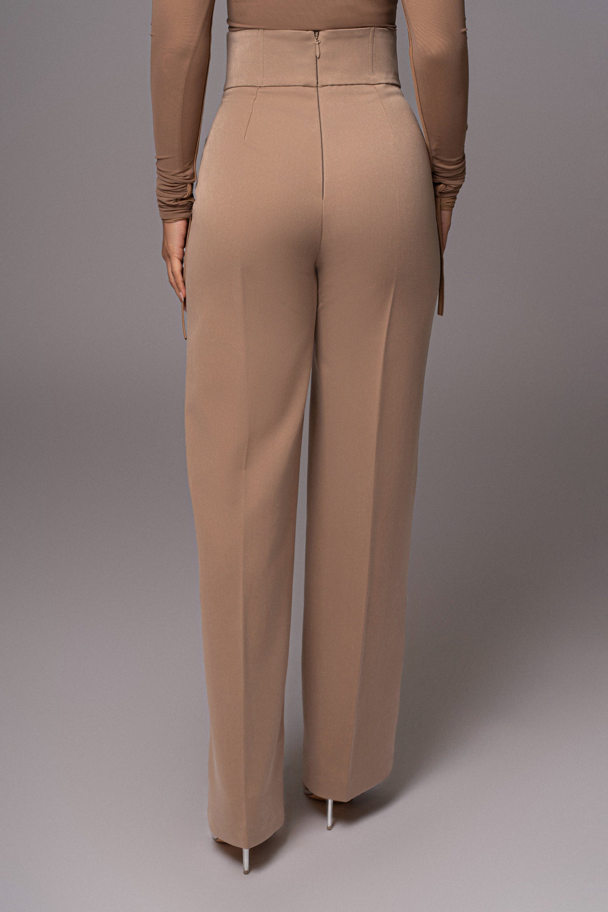 Tan Novena Woven Pants JLUXLABEL