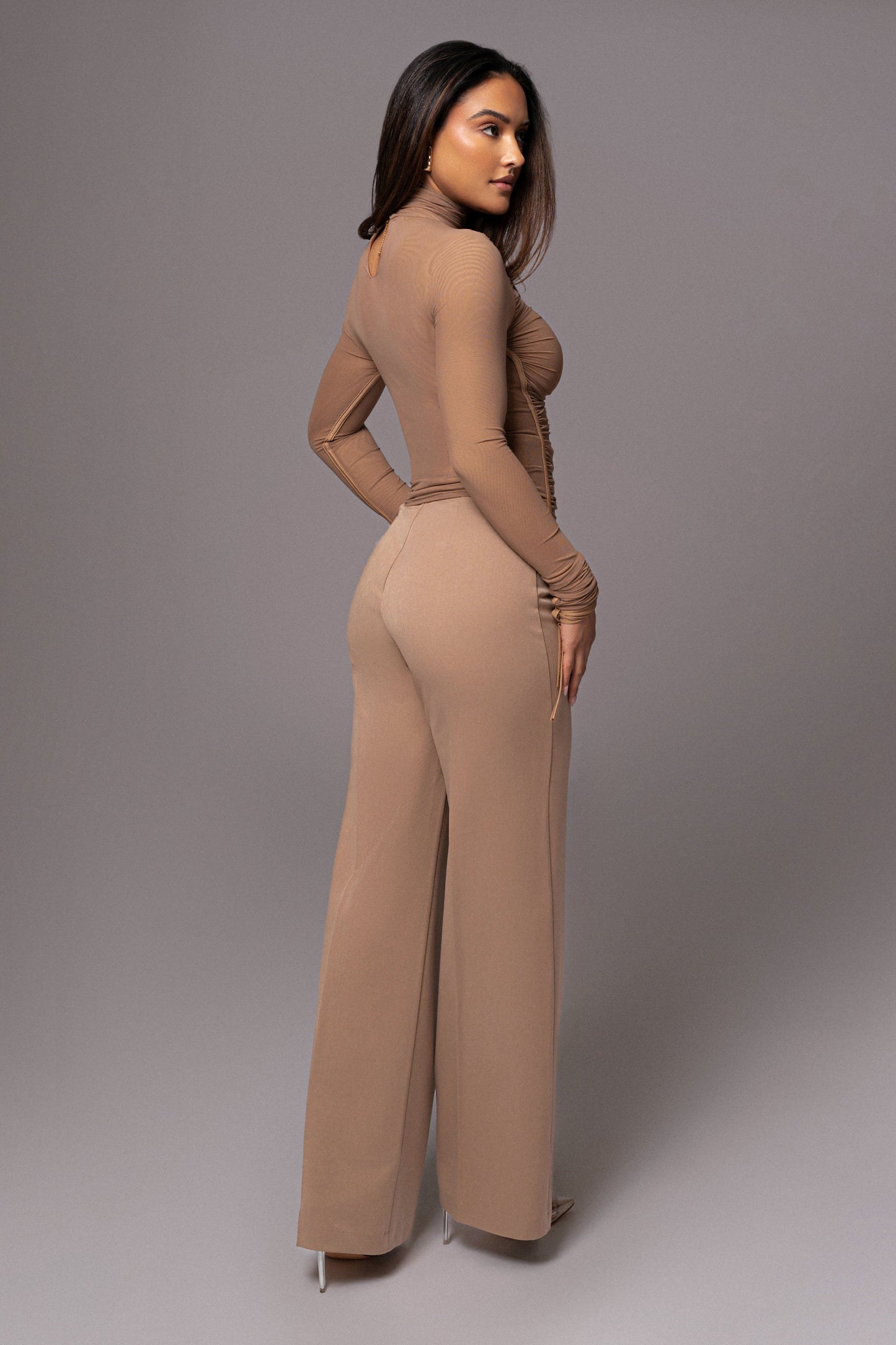 Tan Novena Woven Pants JLUXLABEL